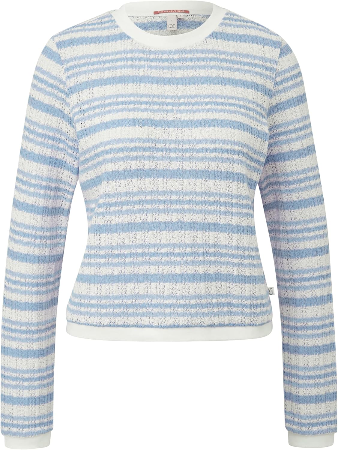 Thumbnail 6 de QS Damen Longsleeve mit Ajourmuster – Regular Fit, Rippware, Rundhalsausschnitt