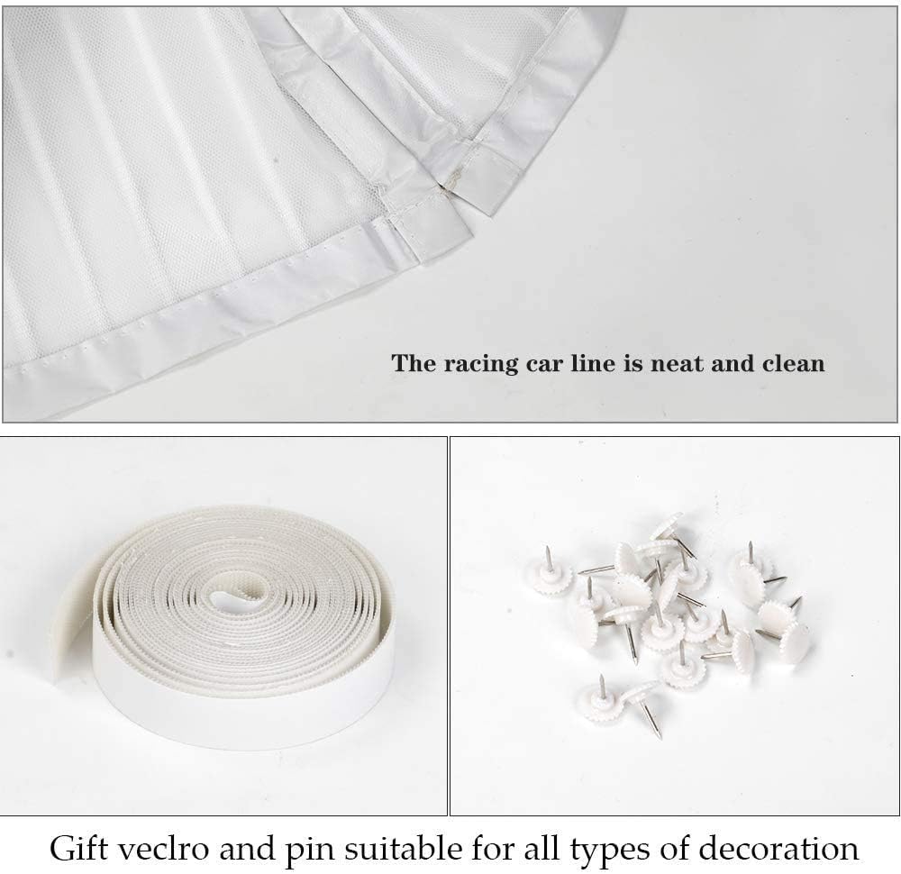 Thumbnail 4 de Magnetic Screen Door Polyester Magnetic Fly Screen Curtain (White, 120x220 cm)