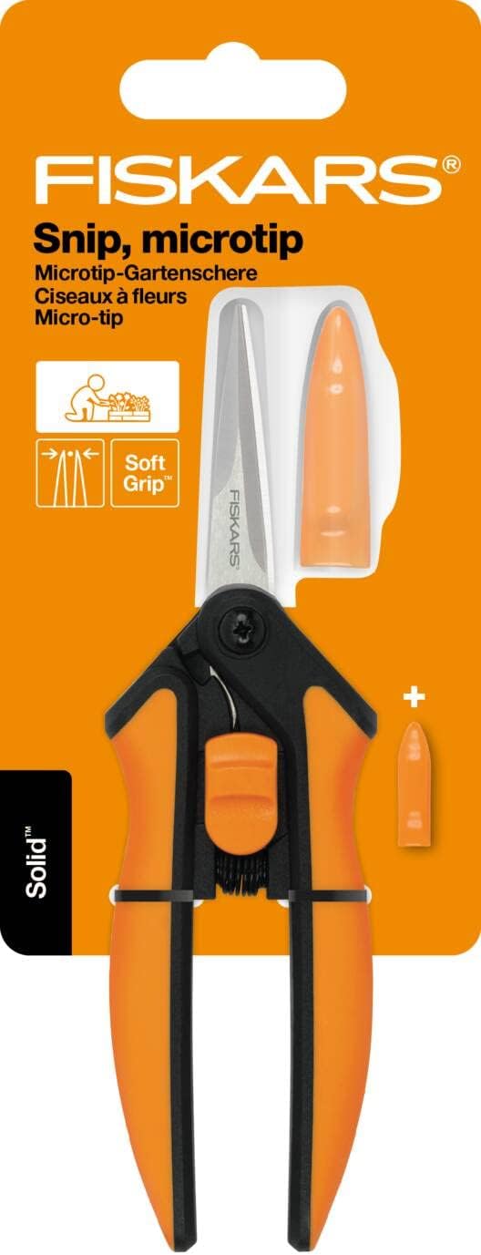 Thumbnail 4 de Fiskars Gartenschere Solid Micro-Tip SP130 – Präzisionsschneiden bis Ø5 mm (Orange/Schwarz)