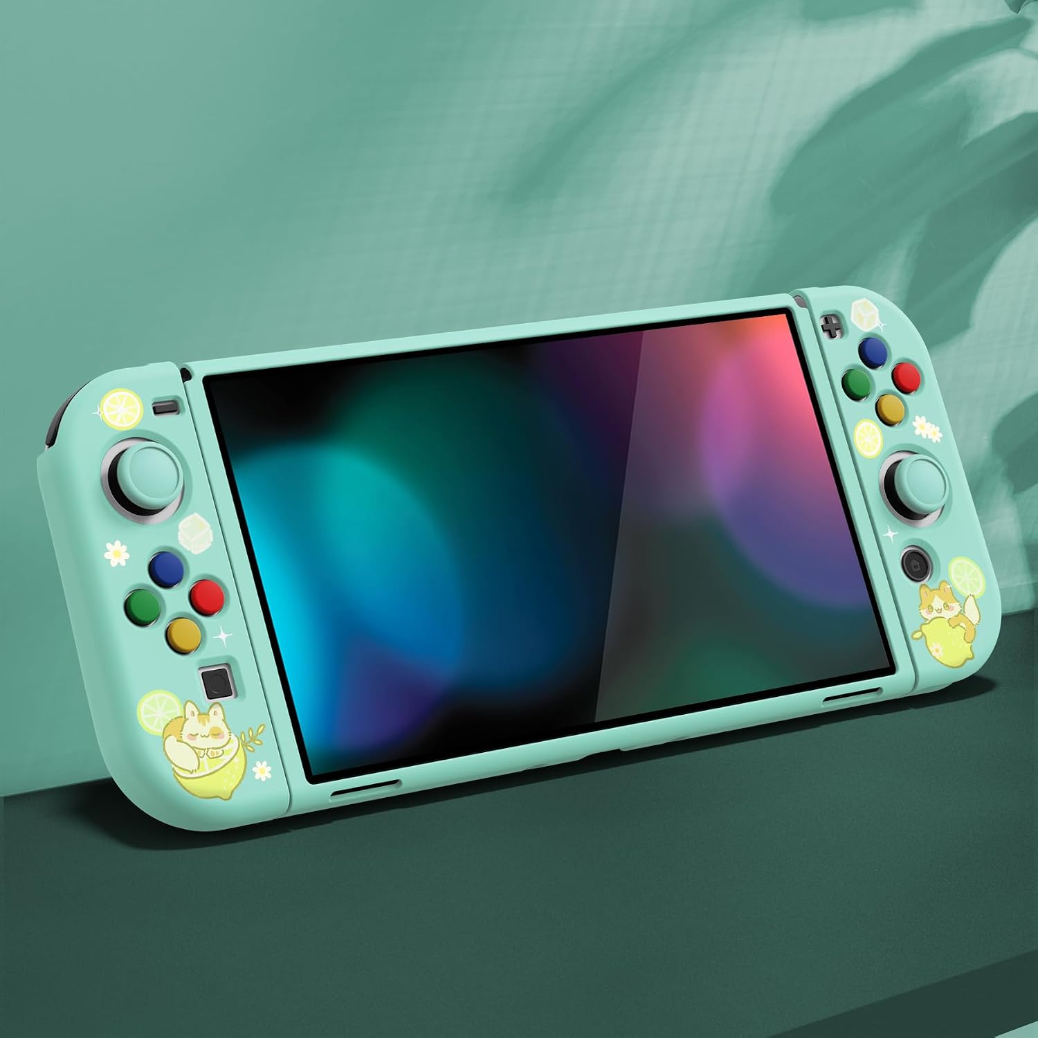 Thumbnail 2 de PlayVital ZealProtect Soft Protective Case for Nintendo Switch OLED (Lemonade Kitty)