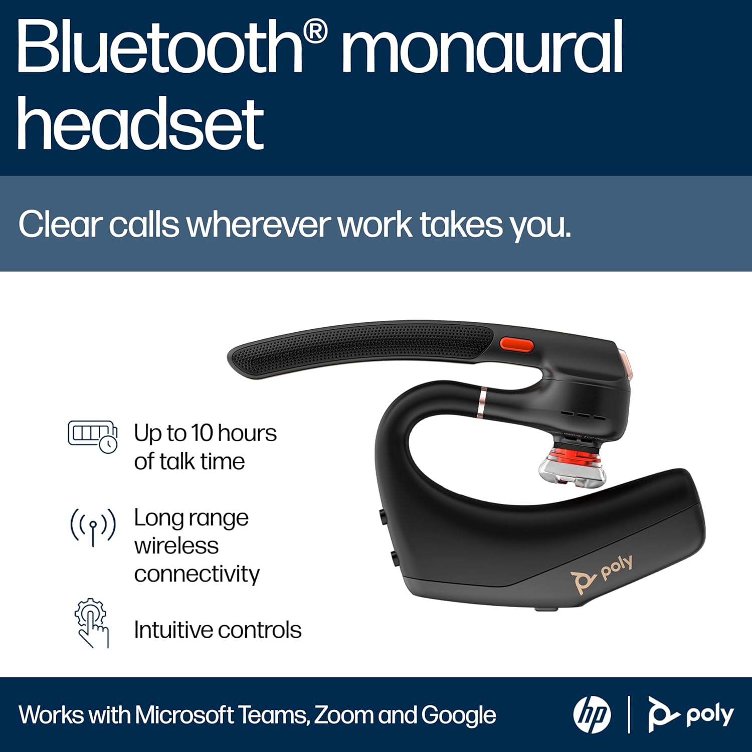 Thumbnail 1 de Poly Voyager Legend 50 UC Bluetooth headset with 4 mics