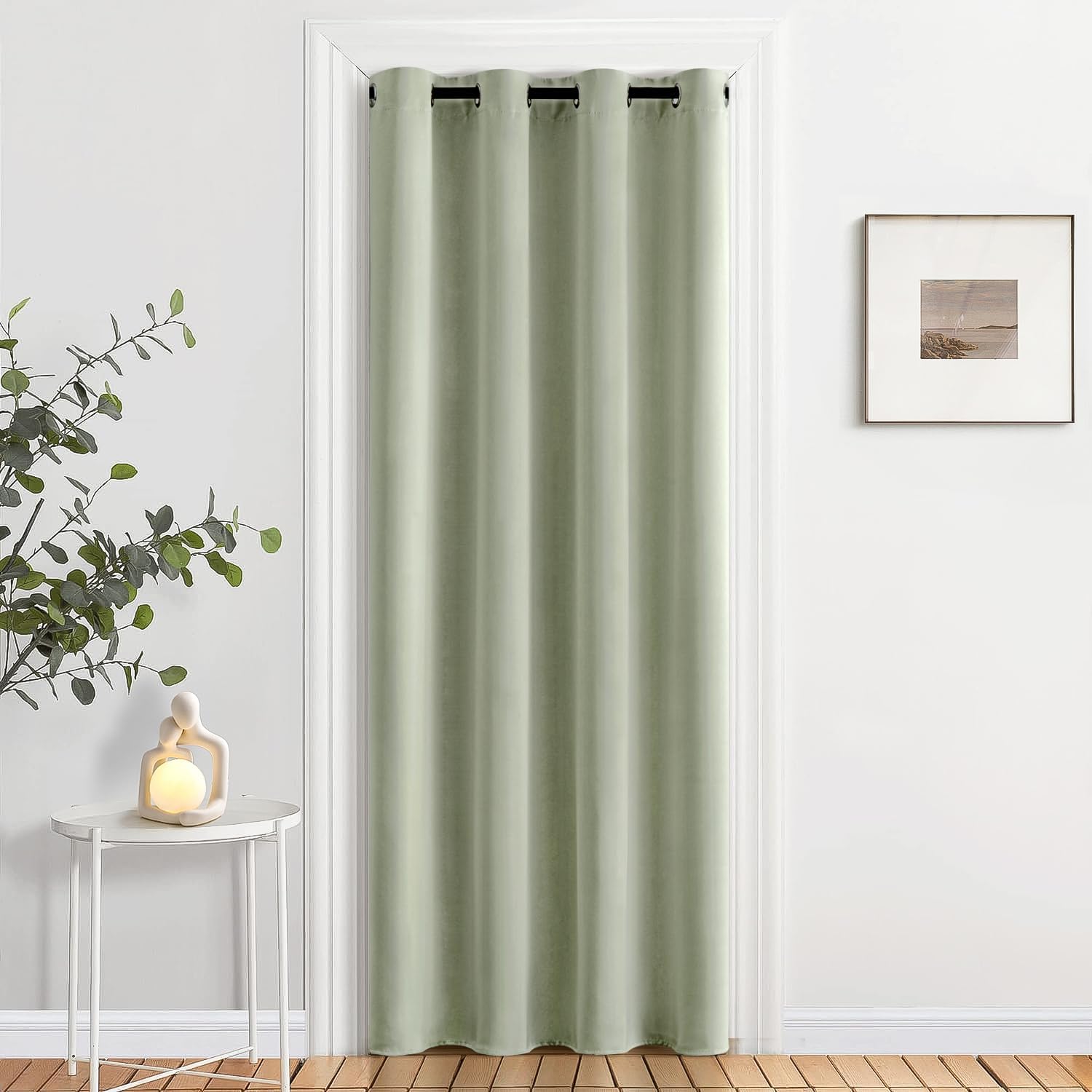 Detalle 2 de MIULEE Rideaux Occultant Vert Sauge 140x245cm