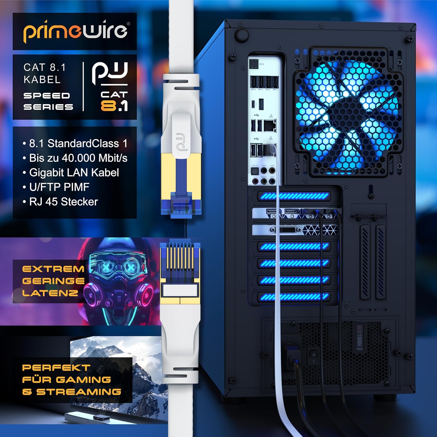 Thumbnail 1 de CSL 15m CAT8 Netzwerkkabel flach 🔌