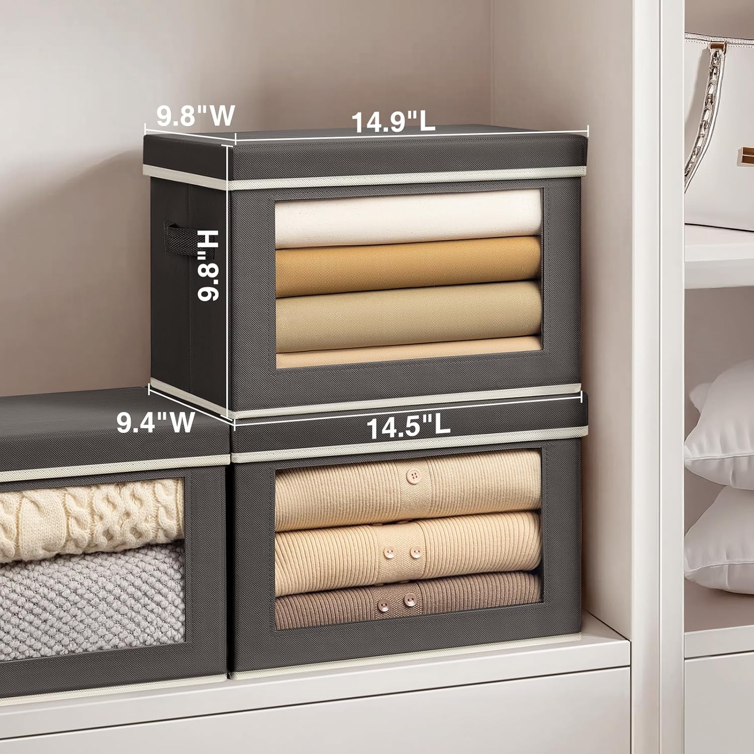 Thumbnail 1 de Homsorout Fabric Storage Bins, 3-Pack ⚙