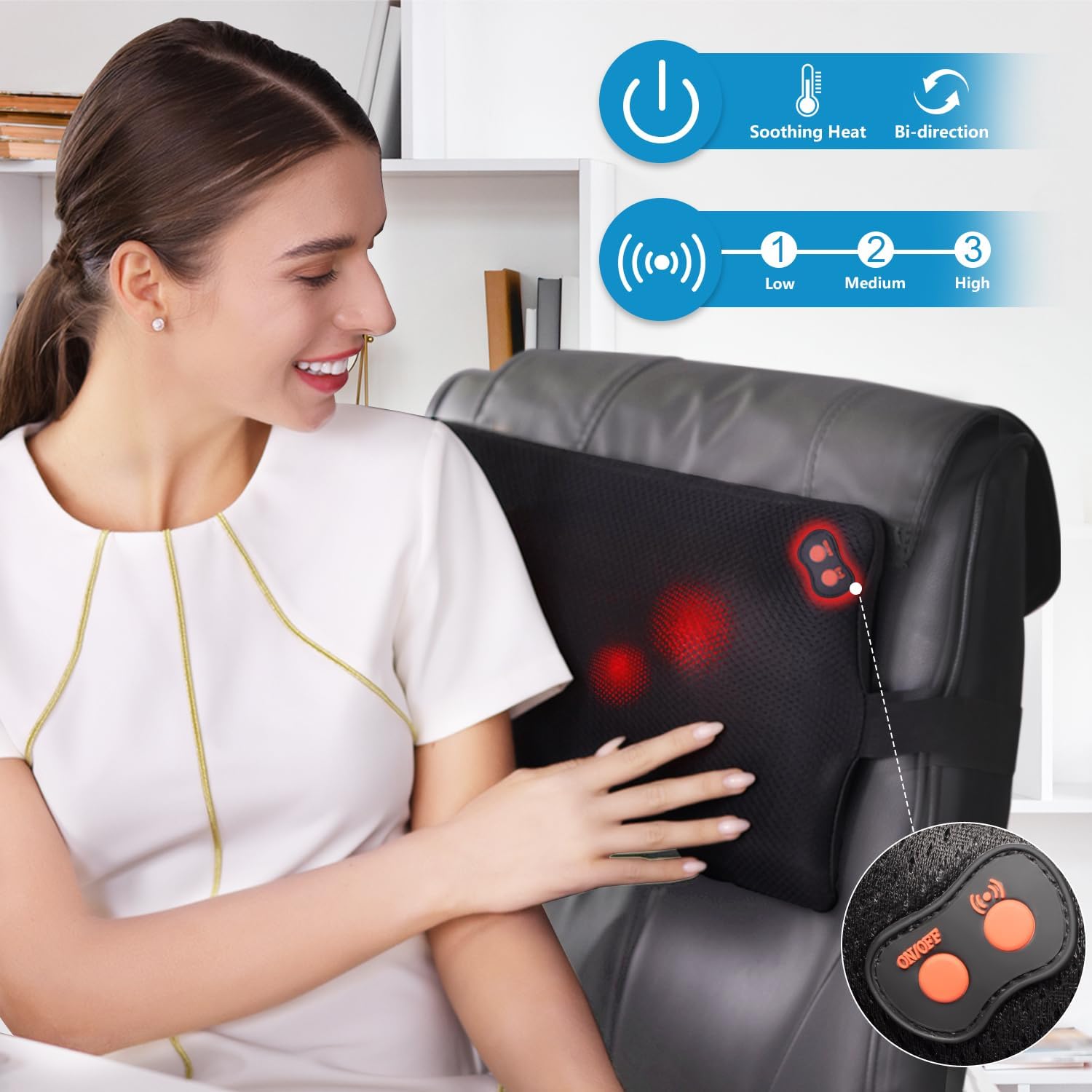 Detalle de WOQQW Back Massager Shiatsu with Heat