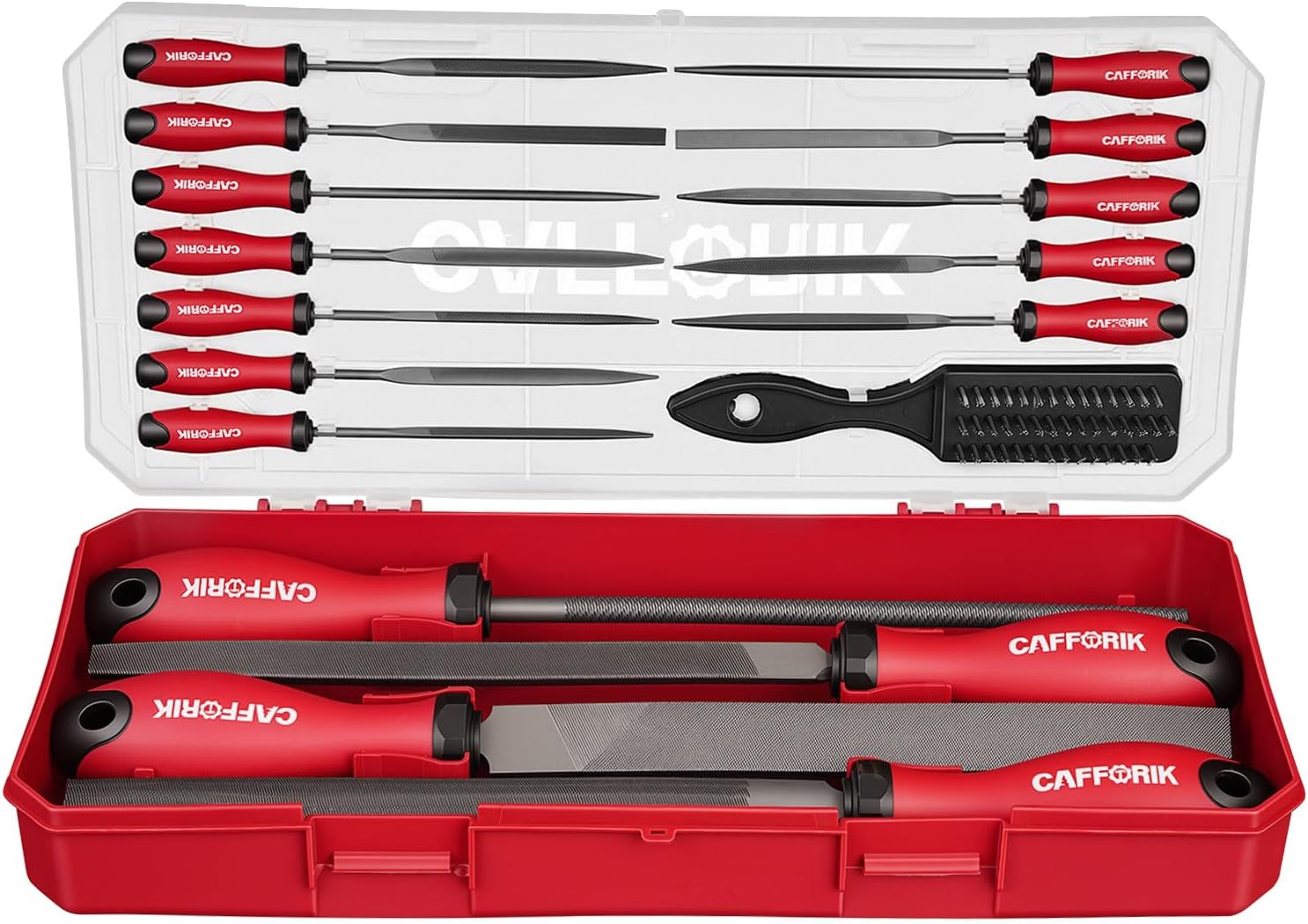Detalle de CAFFORIK XN-FS27 27-Piece Metal File Set with Needle Files and Sandpapers