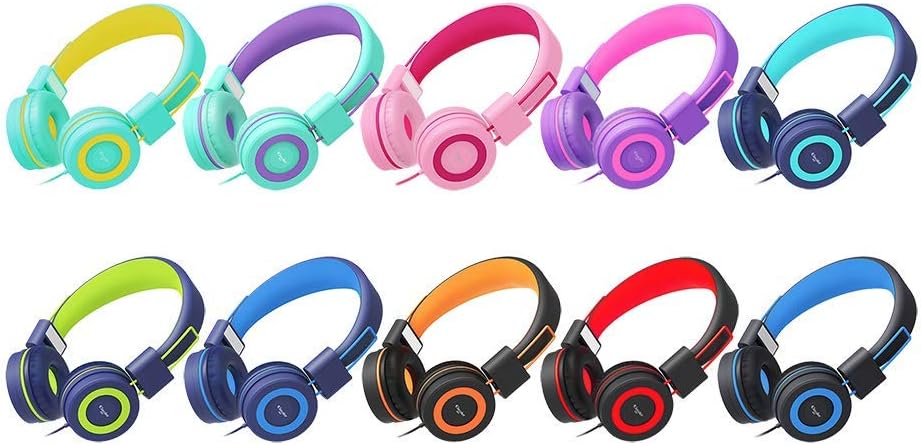 Thumbnail 6 de ELECDER i37 Kids Headphones for School — Foldable, Adjustable, Lightweight On-Ear (Green)