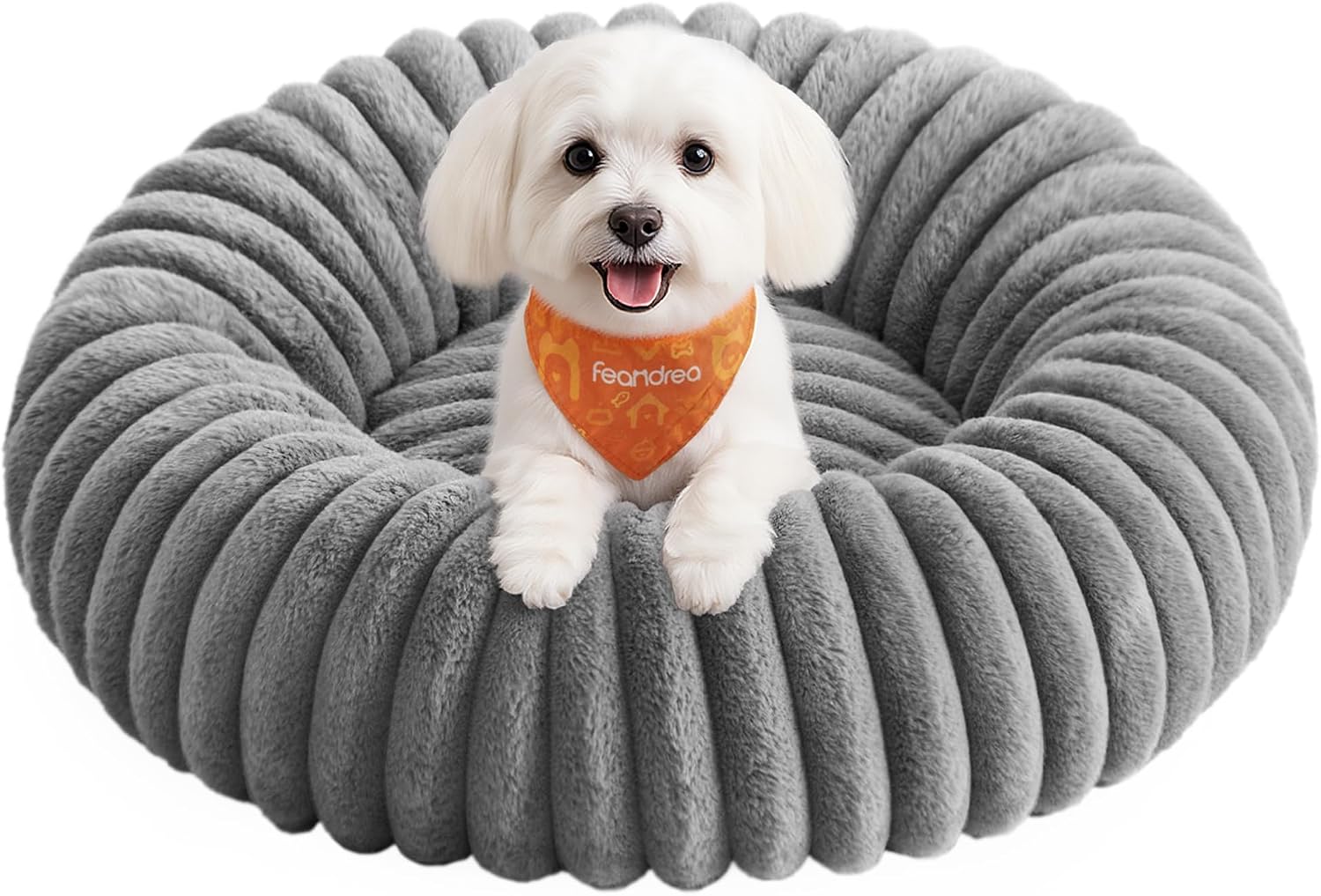 Thumbnail 6 de Feandrea Dog Bed Large — Soft, non-slip doughnut bed for medium dogs (80 cm) with washable cover