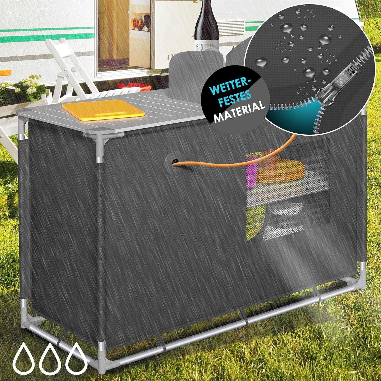 Thumbnail 6 de KESSER Campingküche F4 Anthrazit mit Aluminiumgestell