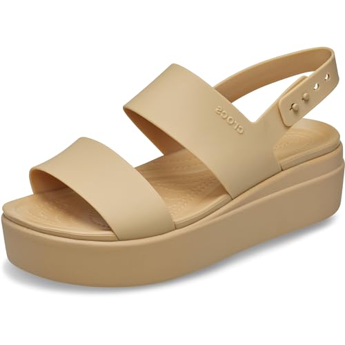 Detalle de Crocs Brooklyn Low Wedge for Women – Cashew, UK Size 3 (Women)