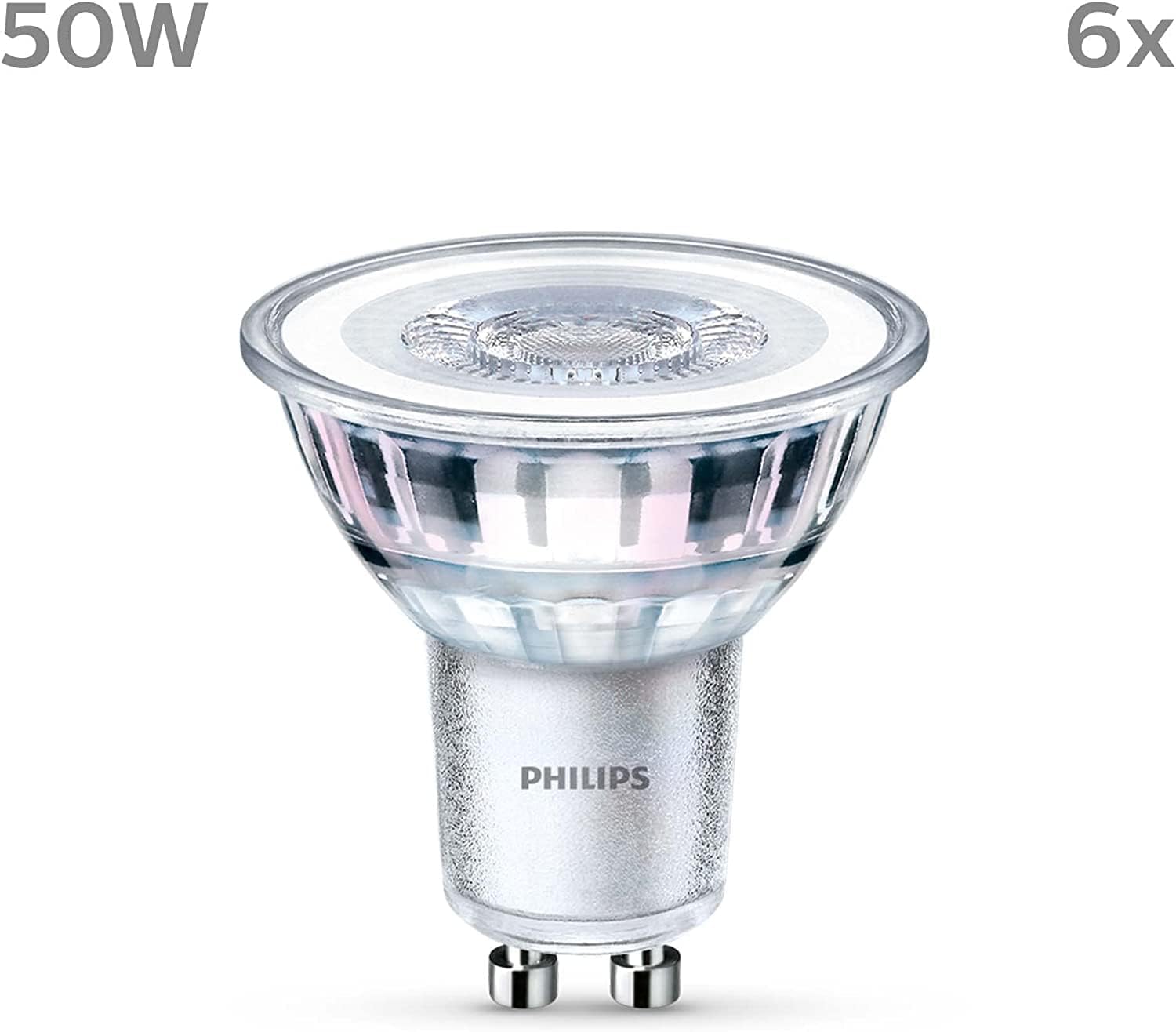 Thumbnail 1 de Philips LED Classic GU10 Reflektor-Lampen 6er-Pack 50 W – warmweiß (2.700 K)