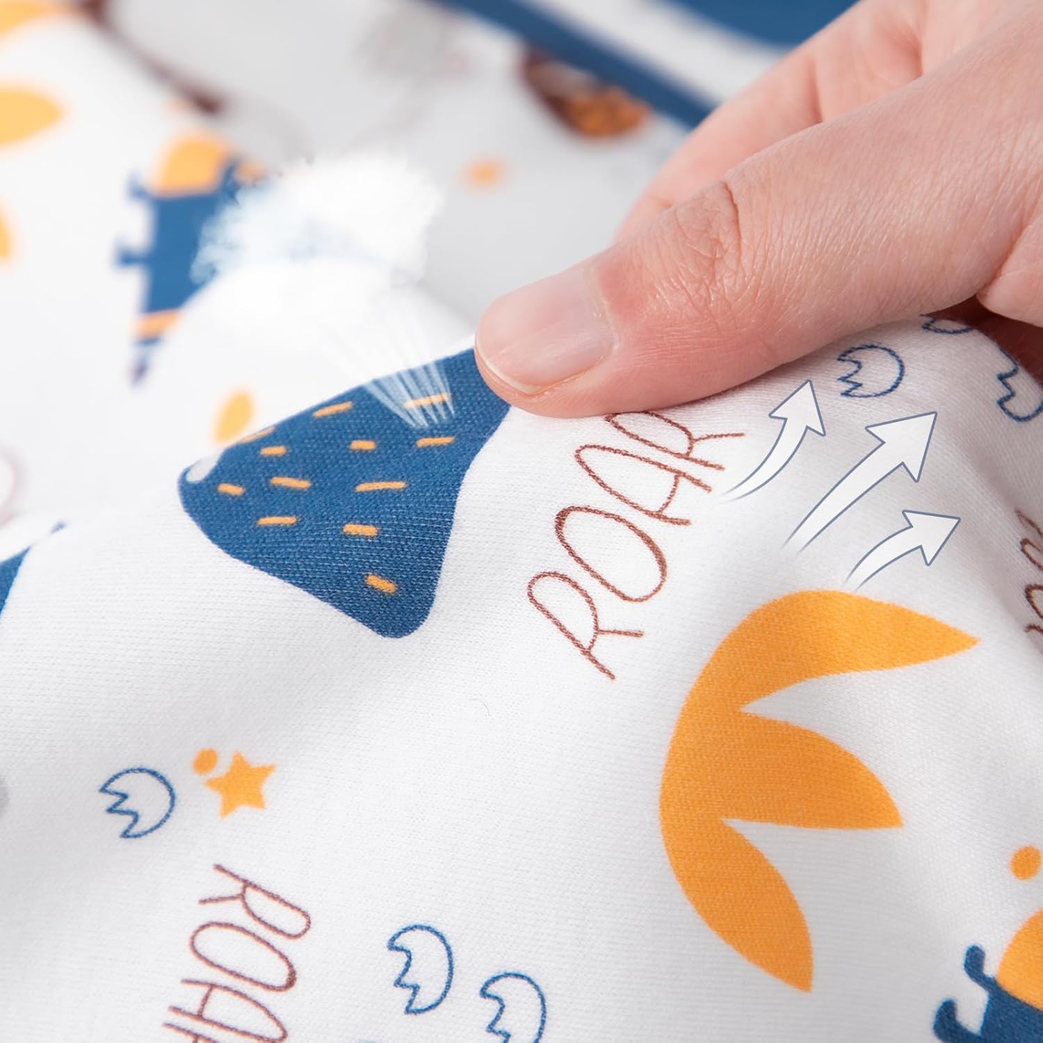 Thumbnail 3 de MIKAFEN 2pc Baby Sleeping Bag 0.5 Tog | Spring & Summer Cotton Sleep Sack, Sleeveless Dinosaur Design (24-36m)