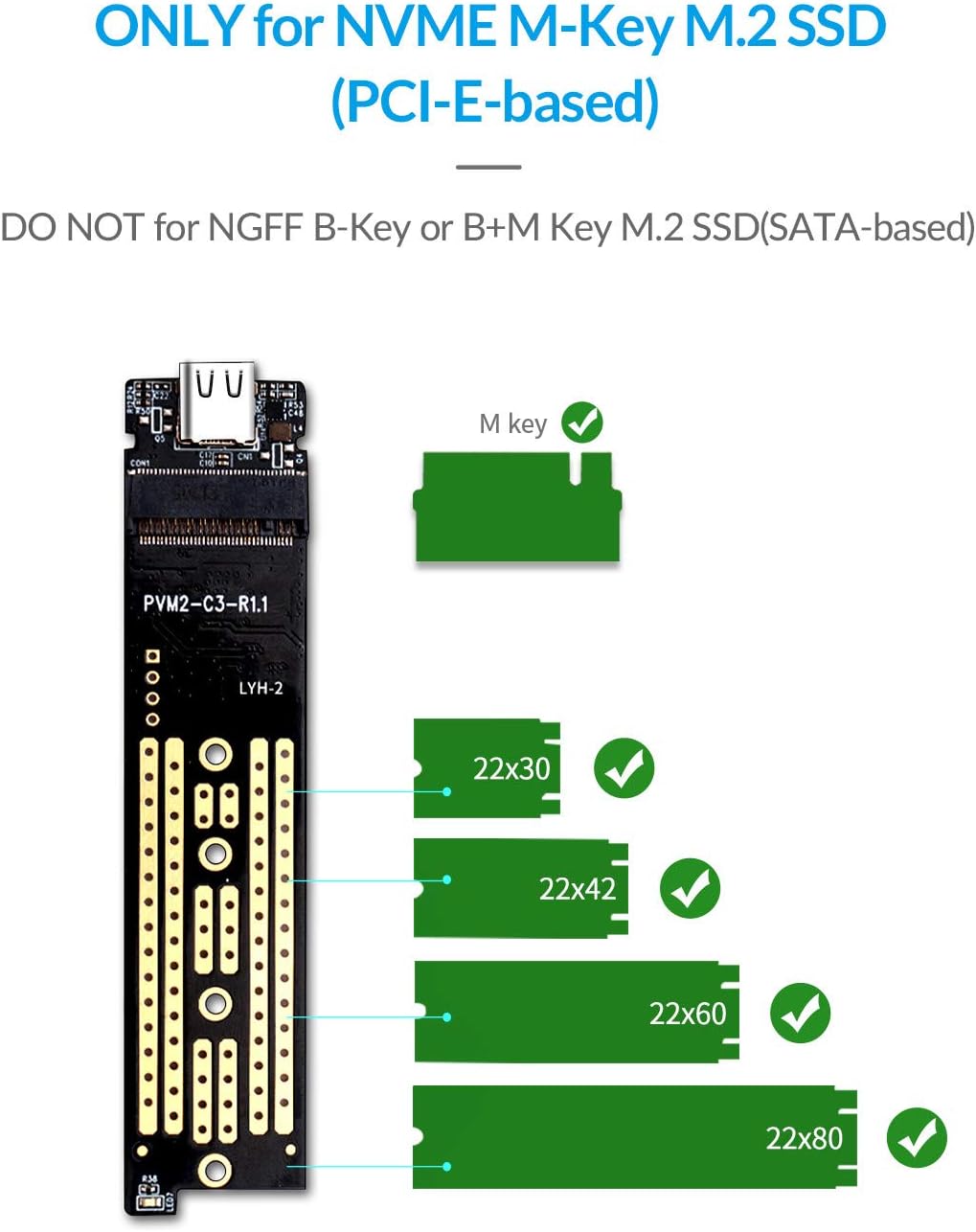 Detalle 2 de Boîtier SSD M.2 ORICO 10Gbps ⚙