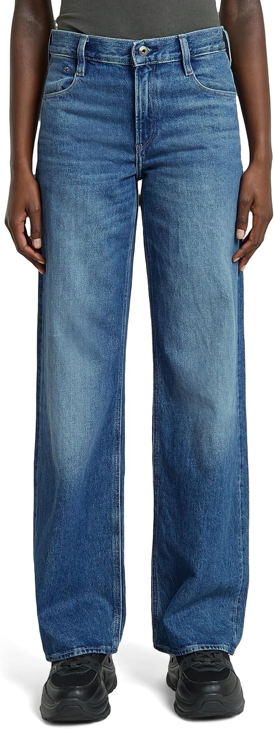 Detalle de G-Star Damen Judee Loose Low Waist Jeans mit Hosenschlitz und Reißverschluss
