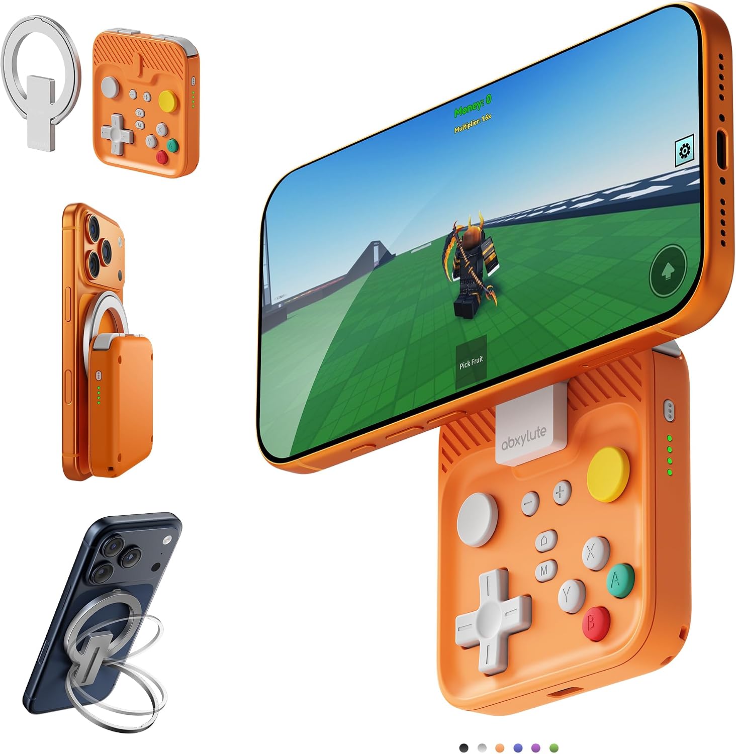 Detalle de abxylute M4 Snap-On Mobile Gaming Controller – Portable Retro-Style Gamepad for Android & iPhone