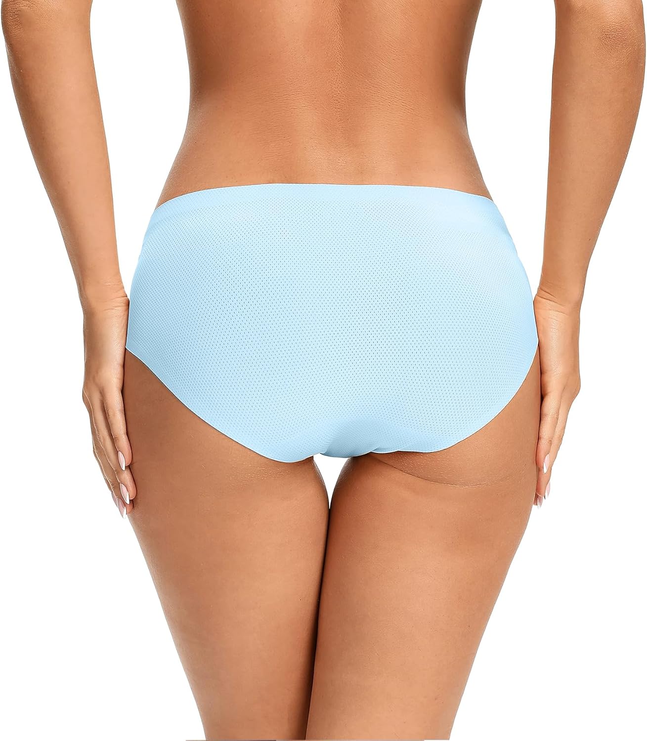 Detalle de VOENXE Seamless Hipster Knickers, Stretch Microfibre, Breathable, 5-Pack
