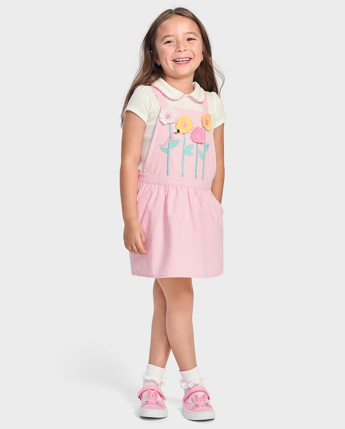 Detalle de Gymboree Embroidered Seersucker Skirtall for Girls and Toddlers