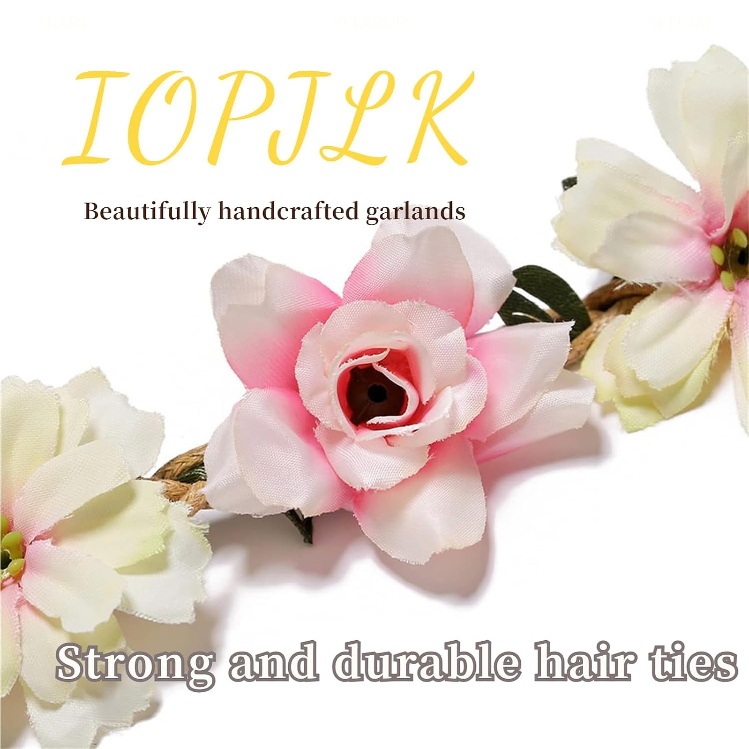 Detalle de IOPJLK 6 Stück Blumenkranz Stirnband für Hochzeit