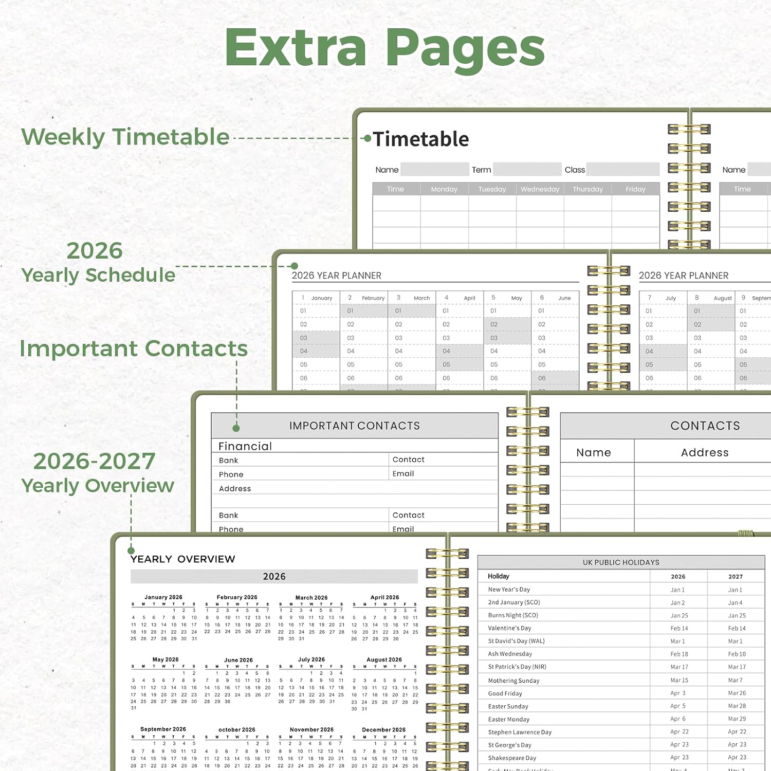 Detalle de Umriox Undated Planner A4 Weekly Planner