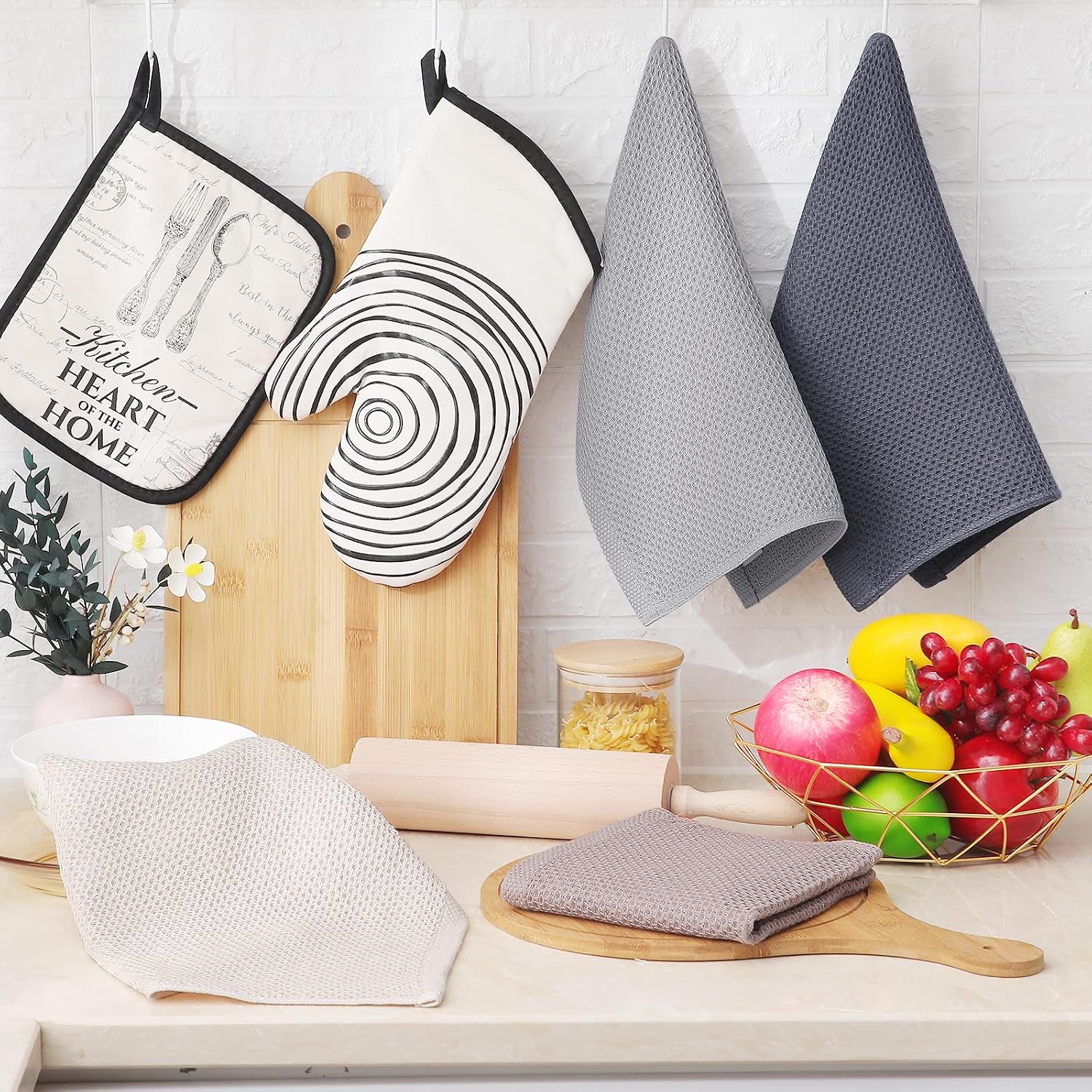 Thumbnail 5 de Homaxy 100% Cotton Kitchen Towels 12 x 12 in 🧽