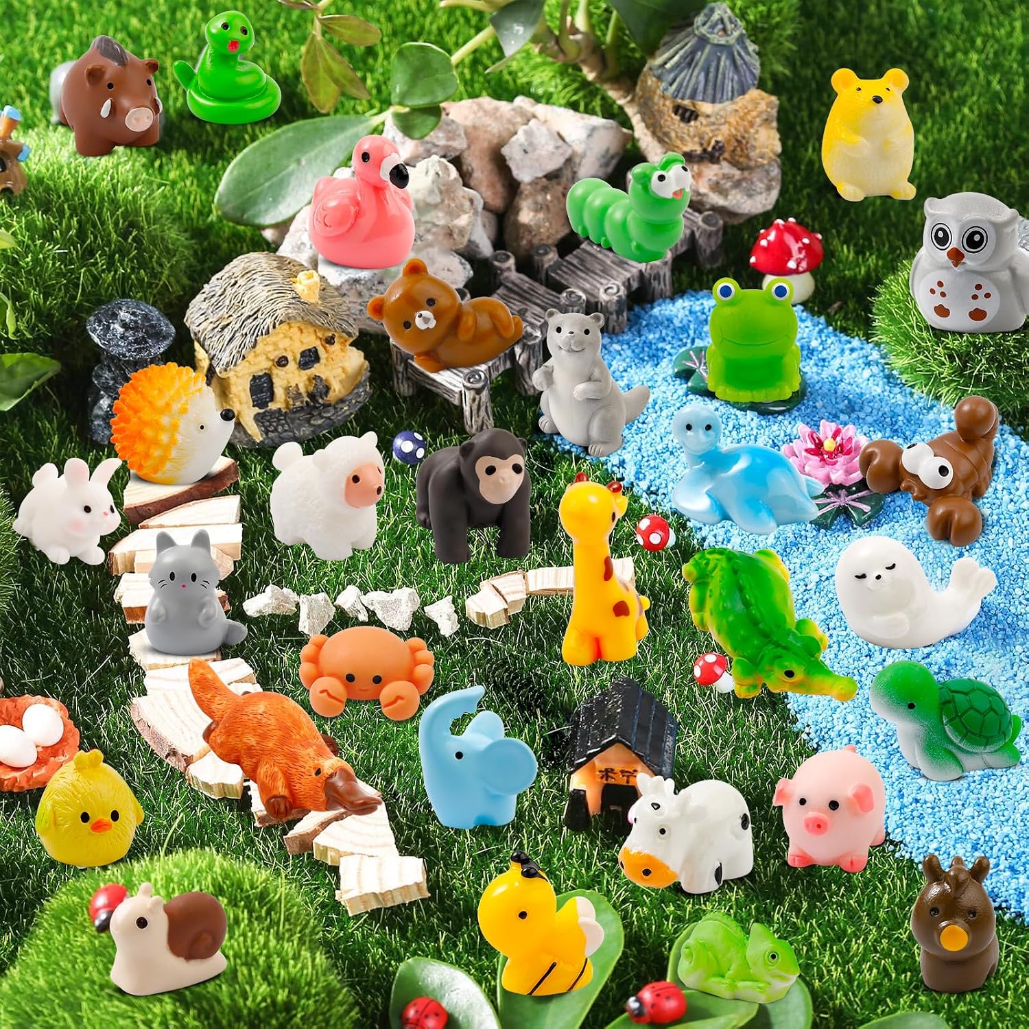 Thumbnail 4 de 42 Pcs Mini Resin Animals