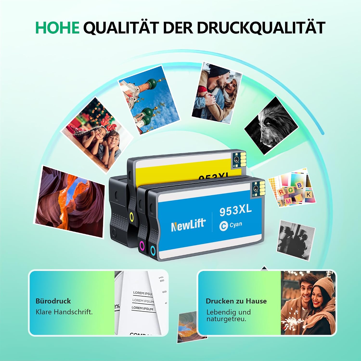 Thumbnail 3 de NewLift 953XL Druckerpatronen 4er-Pack