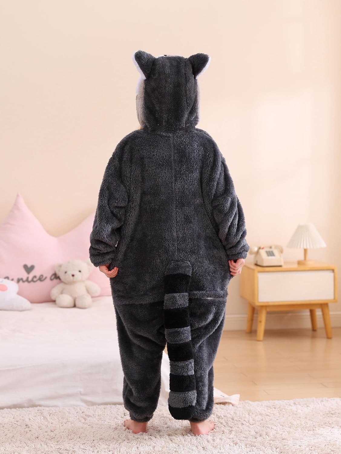 Thumbnail 6 de CuteOn Kids' Animal Onesie Pajamas with Hood, Ears and Tail
