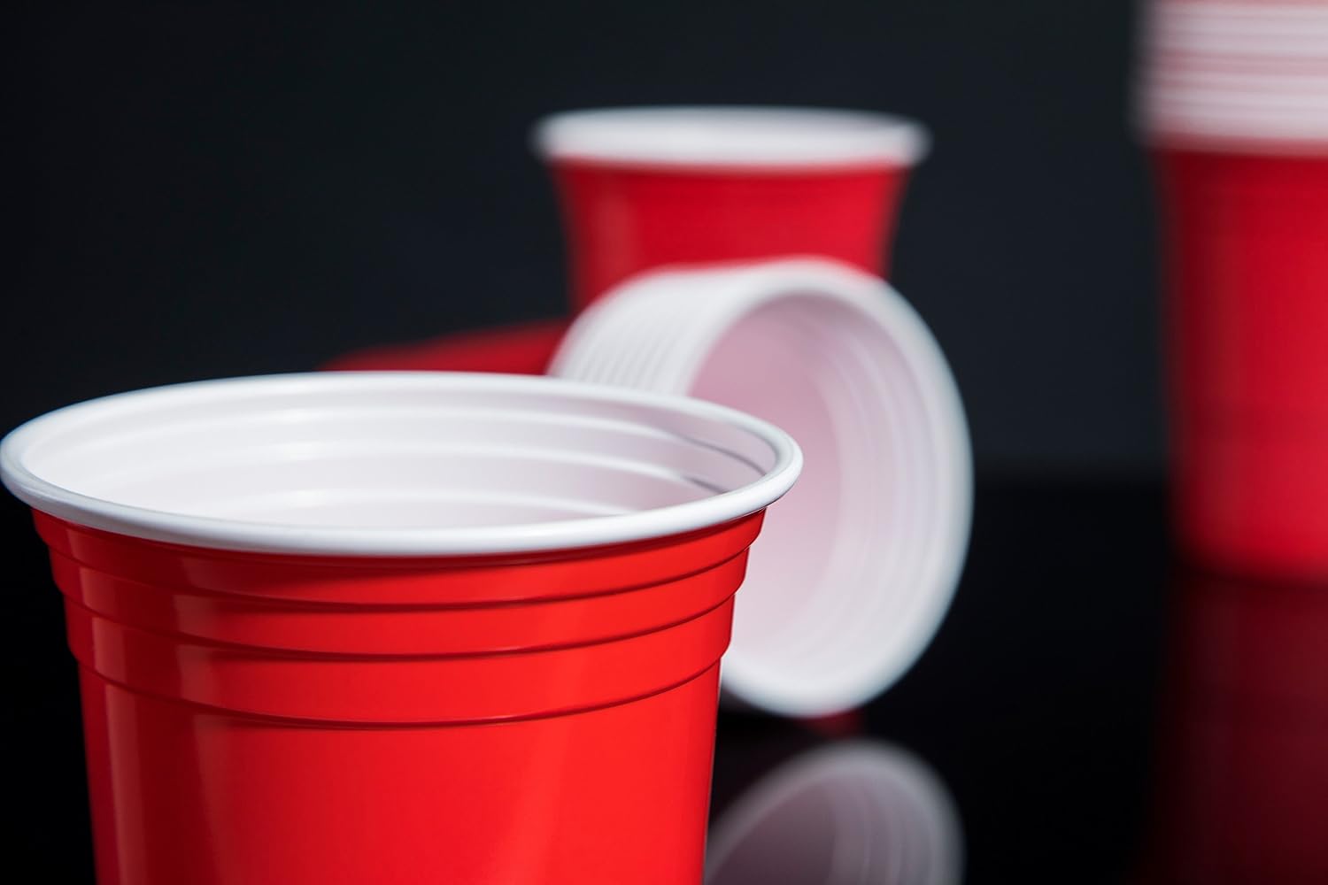 Detalle de TRESKO rode partybekers, 473 ml, herbruikbaar en extra stevig