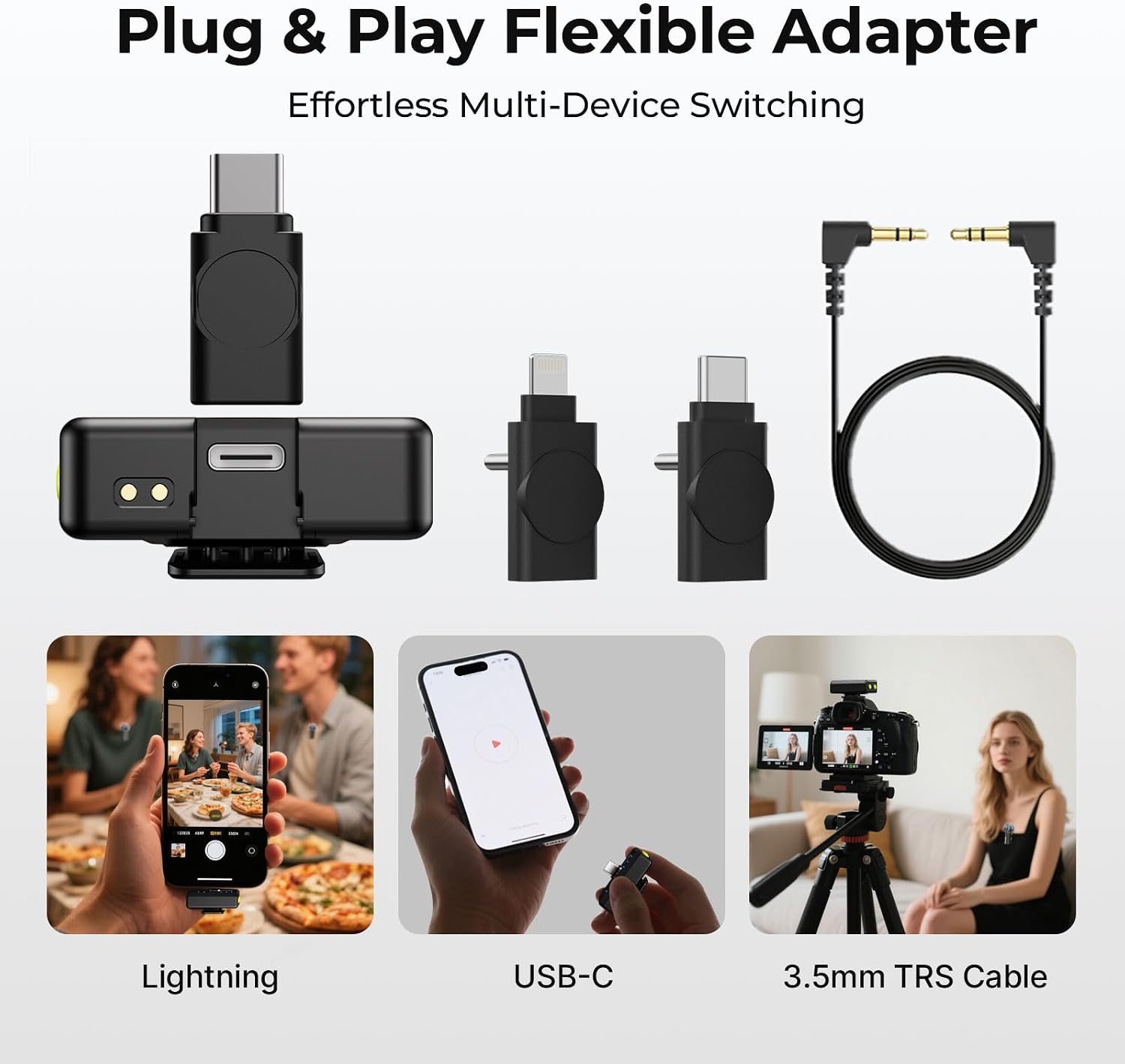 Detalle 2 de FULAIM X6S Microfono Lavalier Wireless 48kHz/24Bit