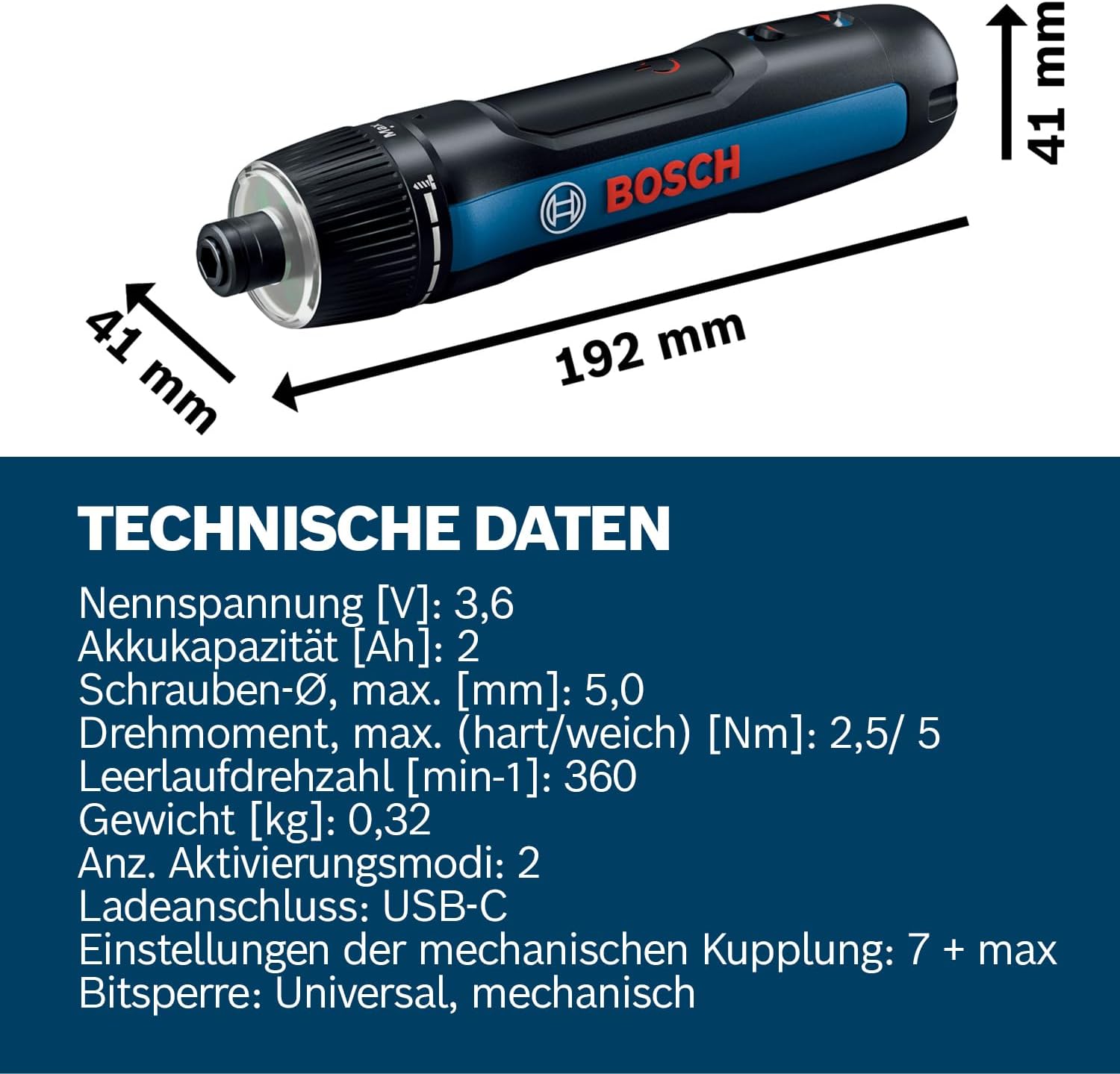 Thumbnail 3 de Bosch Professional Akku-Schrauber Bosch GO 3 inkl. 8-teiligem Bit-Set und Mini-Koffer