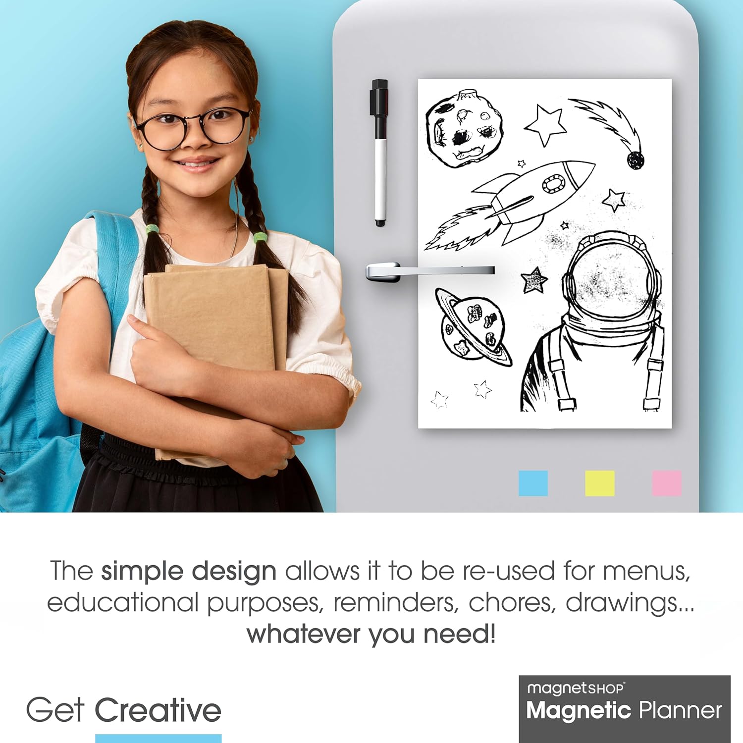 Thumbnail 4 de TMS A5 Magnetic Whiteboard 148×210 mm 📝