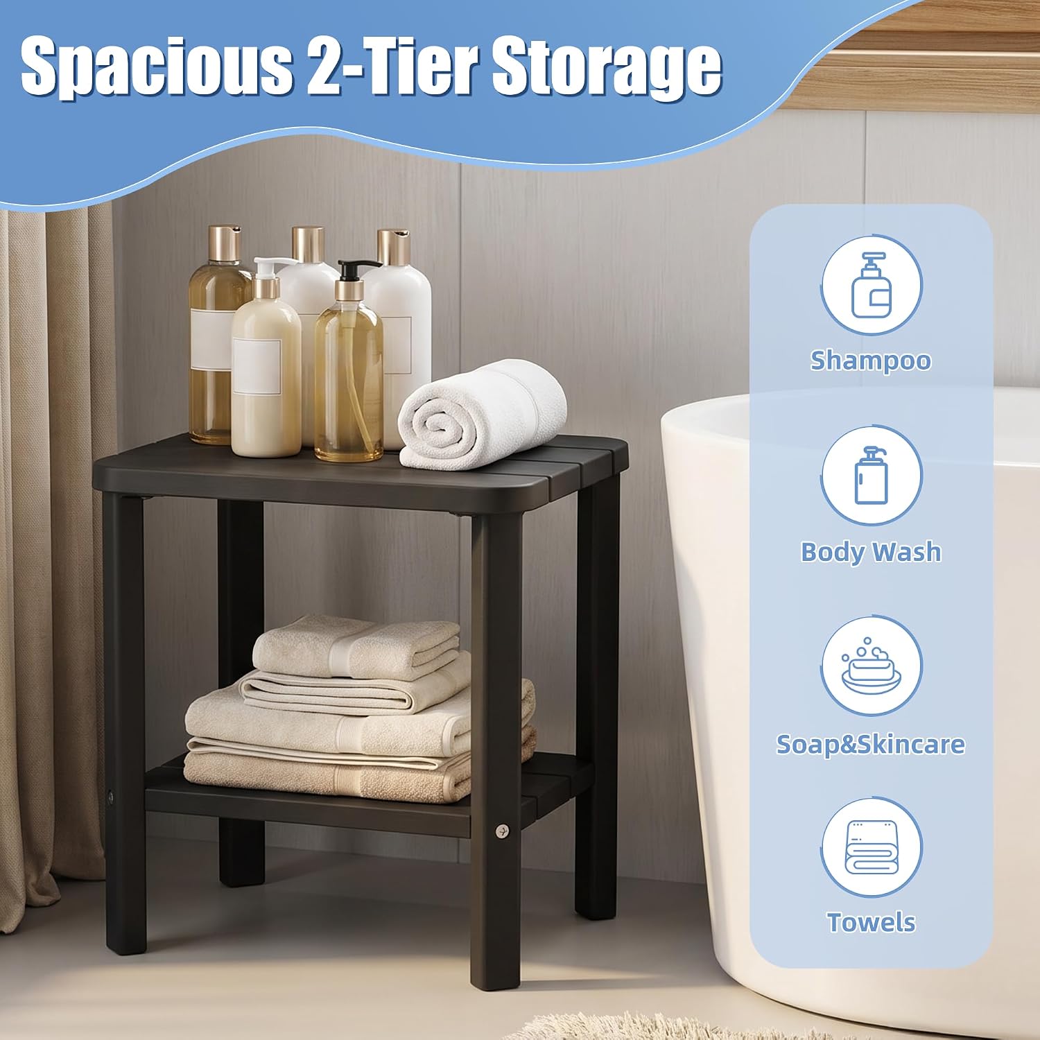 Detalle 1 de ATMELT Shower Bench, Resin