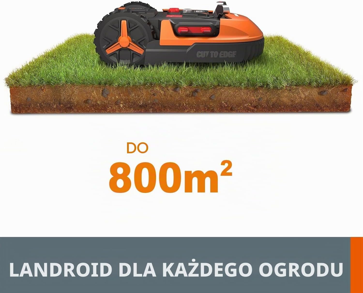 Detalle 2 de WORX Landroid Vision WR208E.1 – robot koszący do 800 m² z kamerą Full HD