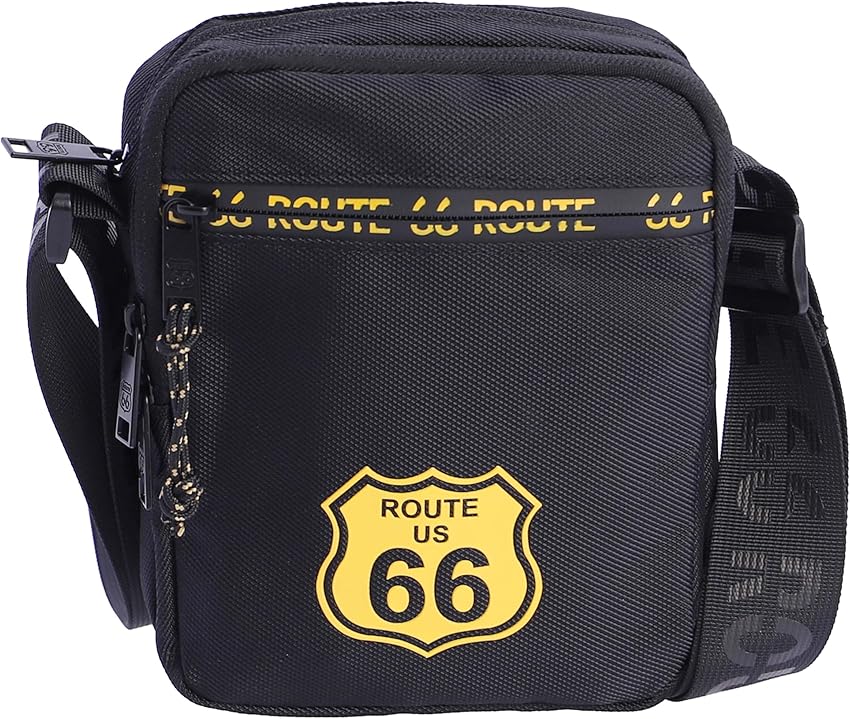 Detalle de ROUTE 66 Hector bandolera hombre para viaje y diario