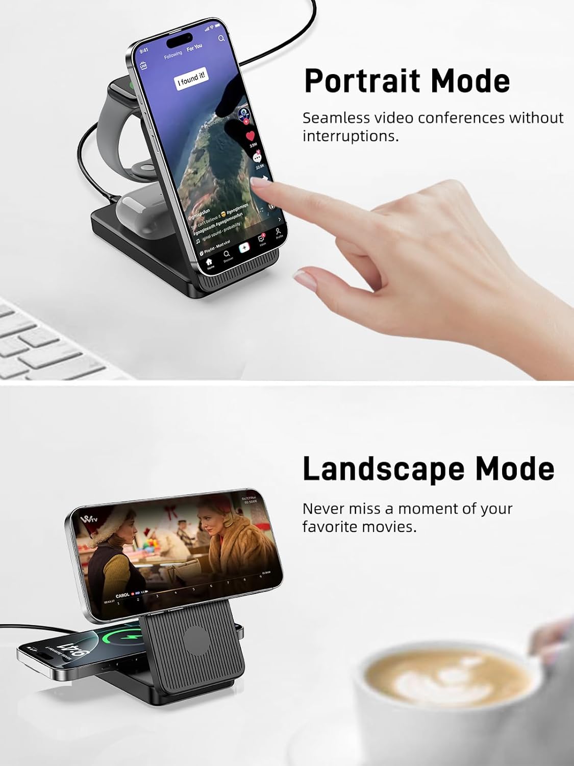Thumbnail 5 de Dual Mag Safe Charger Stand for iPhone 17 Pro Max and More
