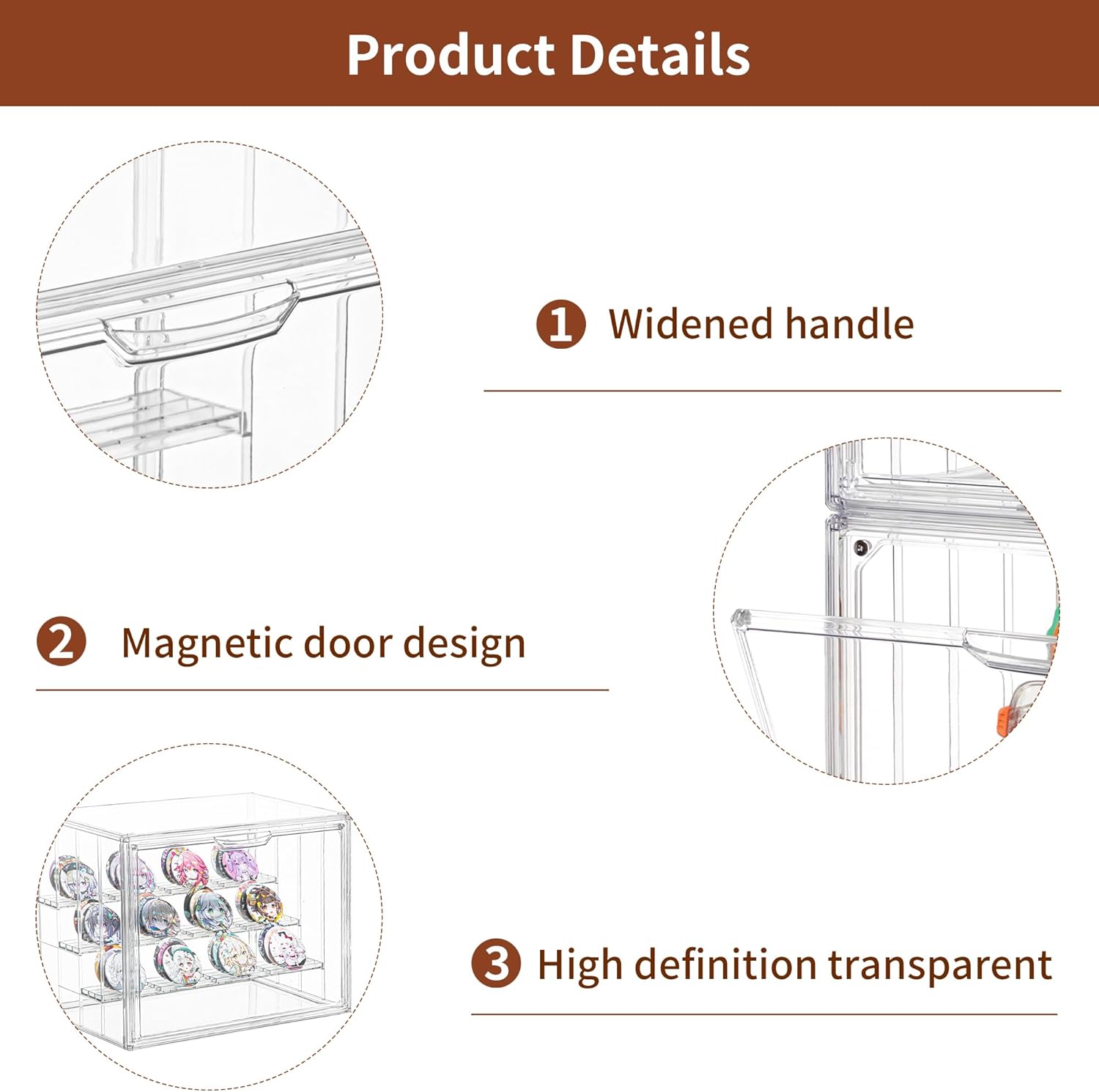 Thumbnail 4 de Clear Acrylic Display Case 14.2in 4-Pack