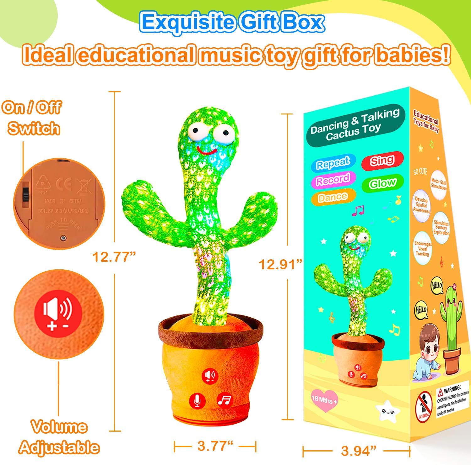 Thumbnail 6 de Baby Dancing Talking Cactus Toy