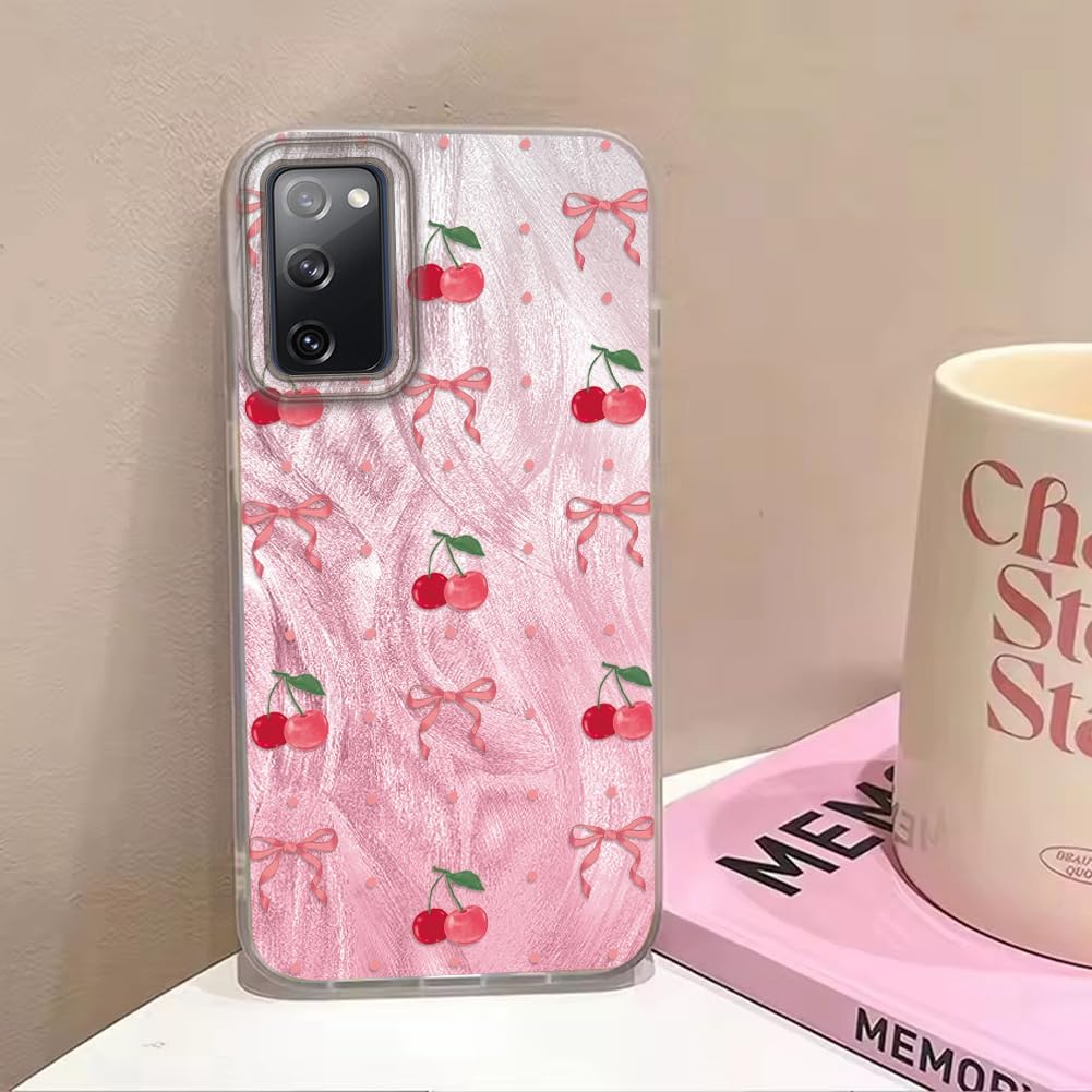 Detalle 2 de Tedyhülle Hülle für Samsung Galaxy S20 FE 2022 / S20 FE 5G – Rosa Kirsche Muster, Dünne TPU/PC Schutz