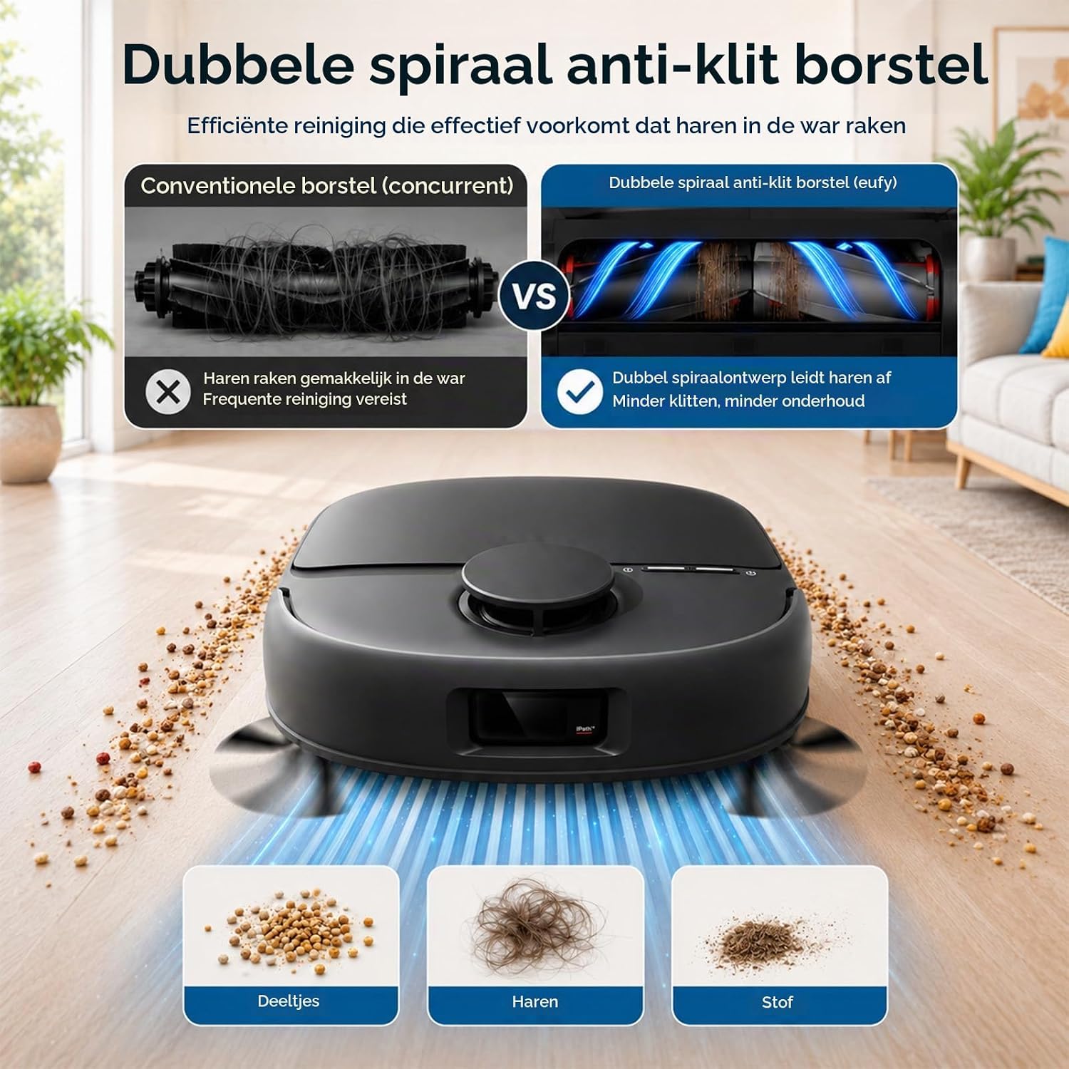 Detalle de Fenkabs C28 accessoireset voor Eufy C28 Omni, 21-delig met borstels en filters