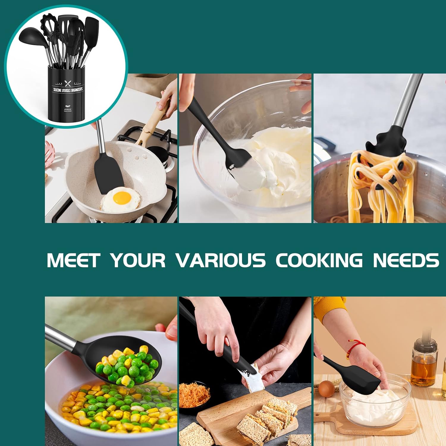 Detalle 2 de Umite Chef 15pcs Silicone Cooking Set