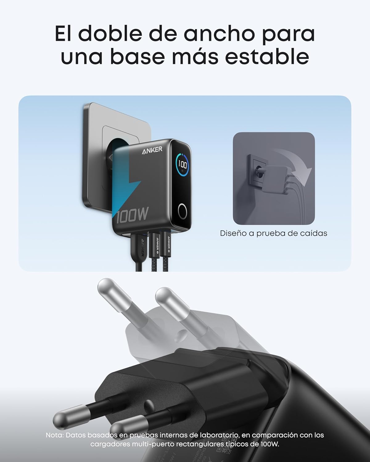 Thumbnail 4 de Anker Cargador USB C 100 W GaN 3 puertos