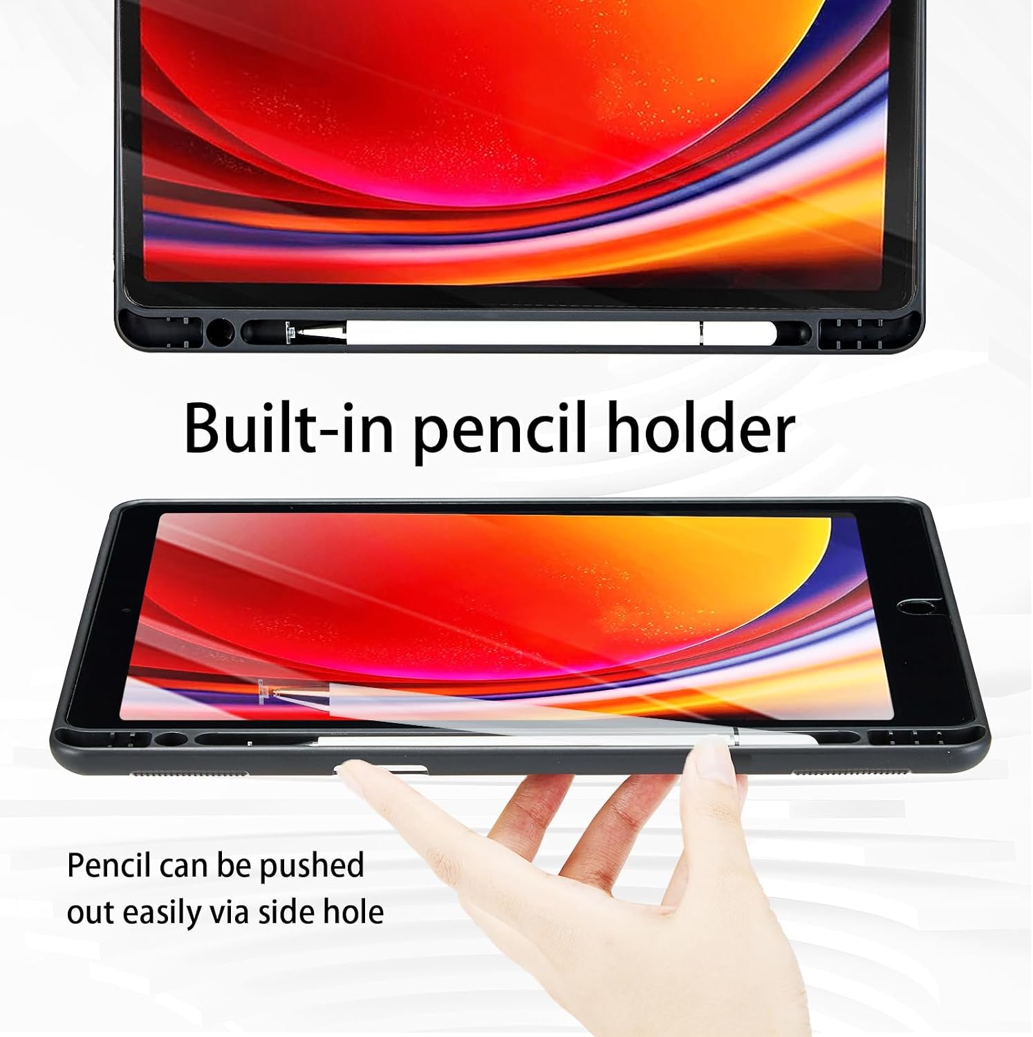 Thumbnail 4 de Oduio Hülle für Samsung Galaxy Tab S10+ / S9+ / S9 FE+ (12,4 Zoll) – PU-Leder Smart Cover mit Tasche, Stifthalter und Standfunktion – Blau