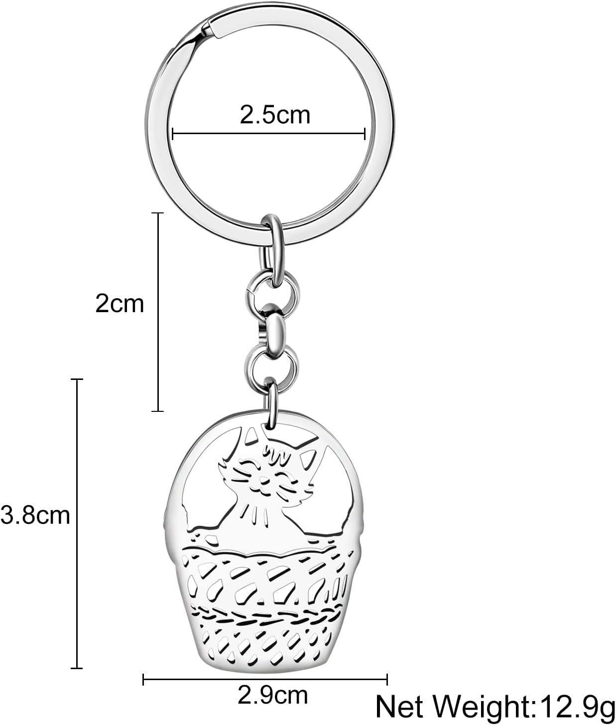 Thumbnail 4 de DUOWEI Cute Cat Keyring