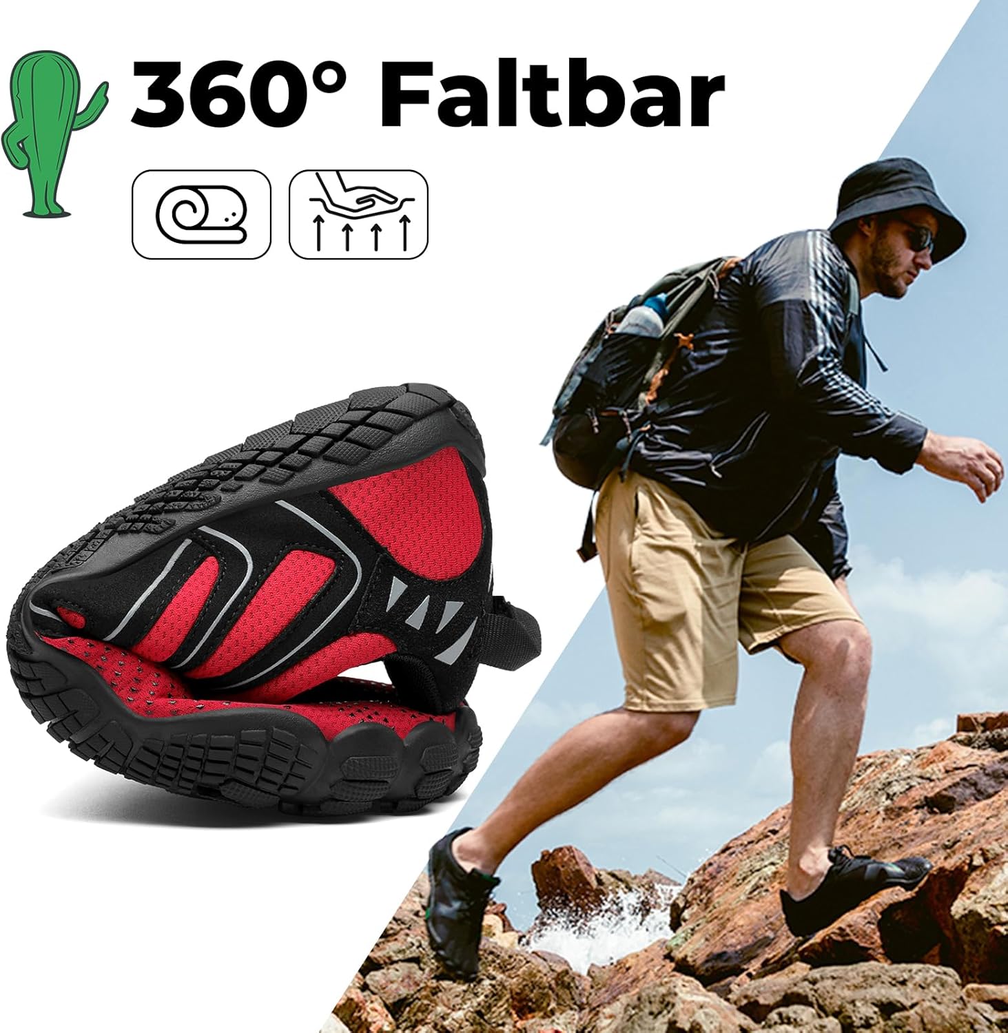 Thumbnail 5 de SAGUARO Unisex Barfußschuhe Outdoor – Barfuß Traillaufschuhe mit Zero-Drop-Sohle (Gr. 36–48)