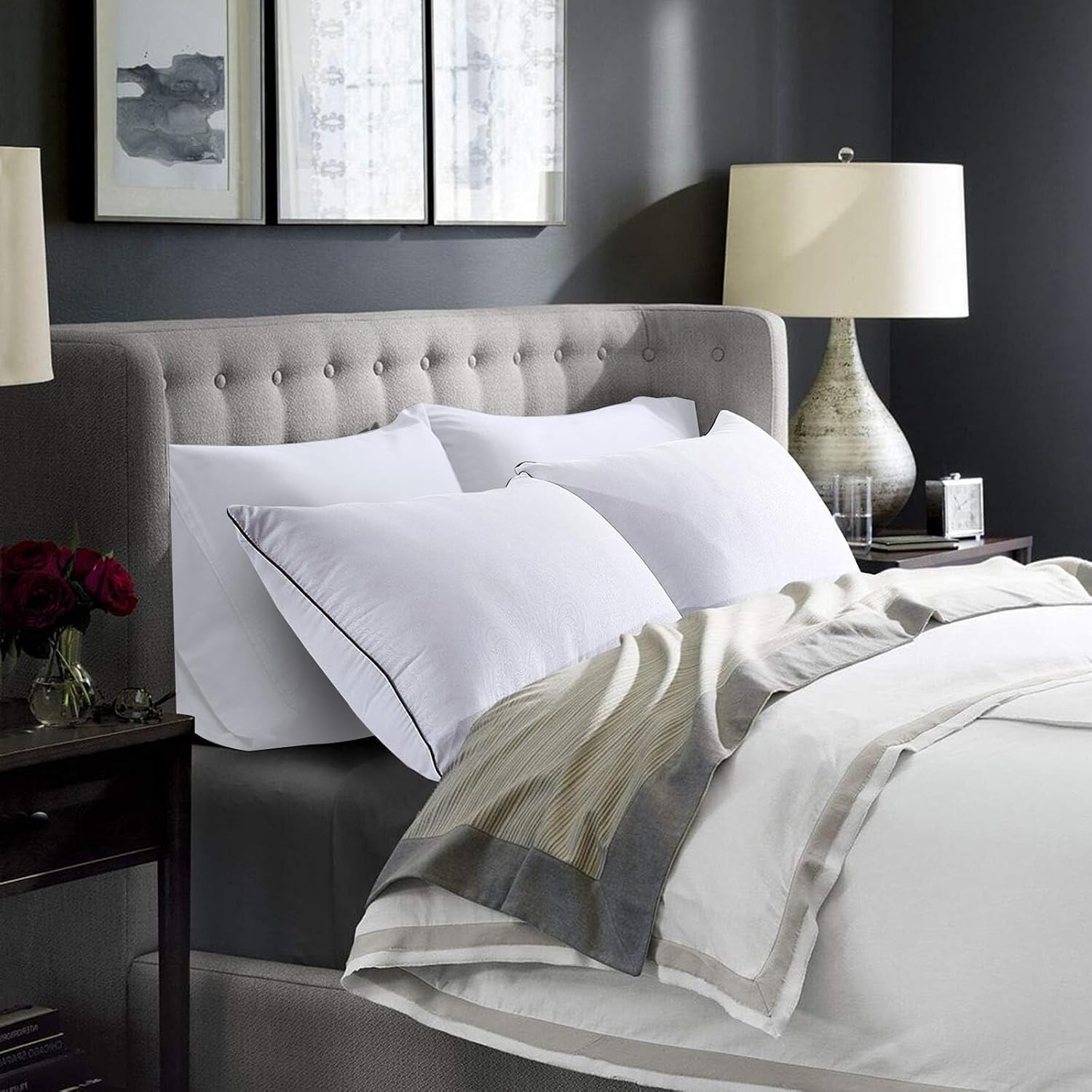 Thumbnail 6 de HUXMEYSON Pillows Set of 4 — Standard down-alternative pillows