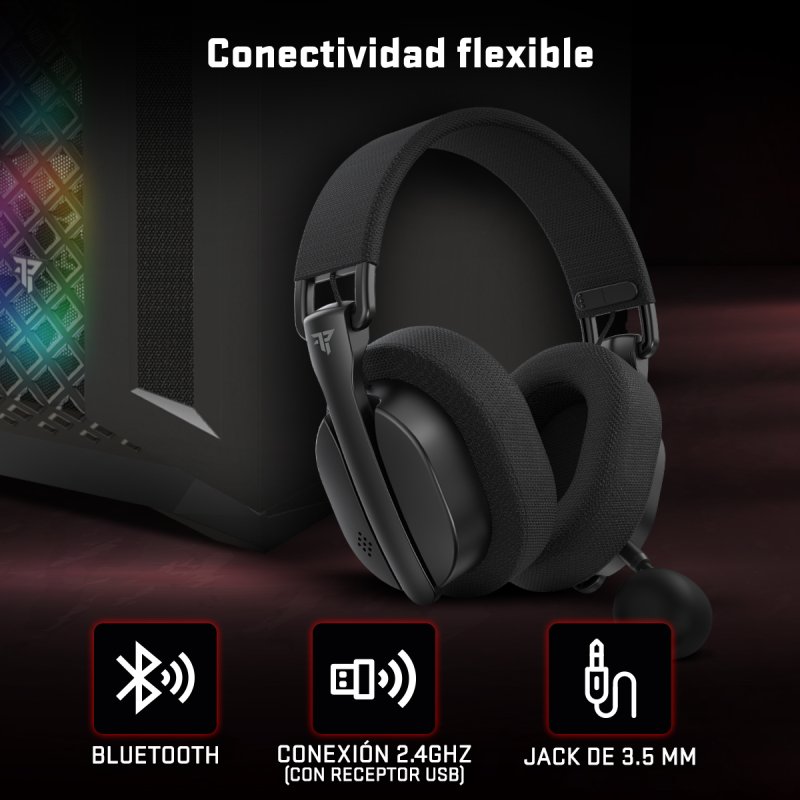 Detalle 2 de Tempest FlexWave: Auriculares Gaming Inalámbricos para PC/Consolas