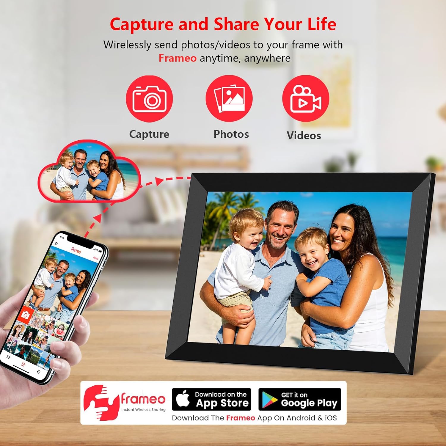 Thumbnail 4 de Frameo WiFi Digital Photo Frame, 10.1-Inch