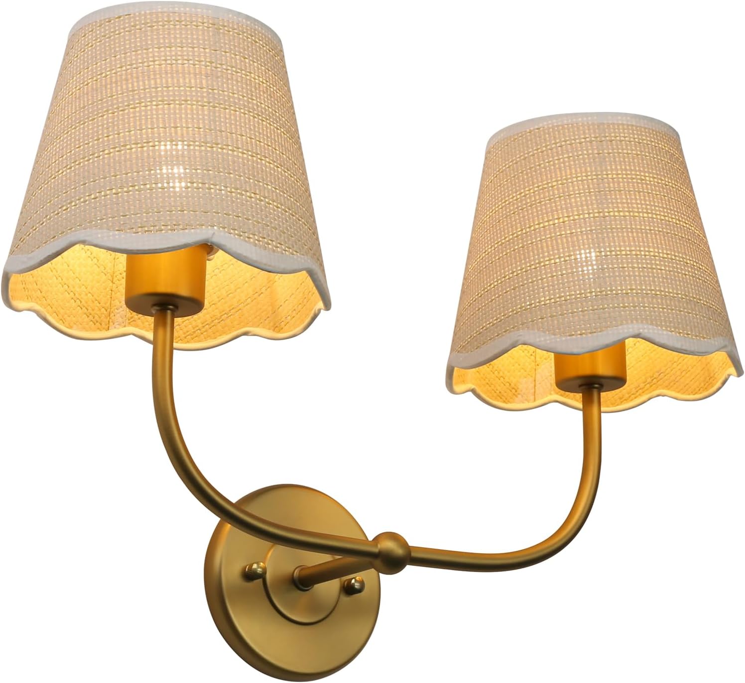 Detalle de Phansthy Wall Sconce with Rattan Shade