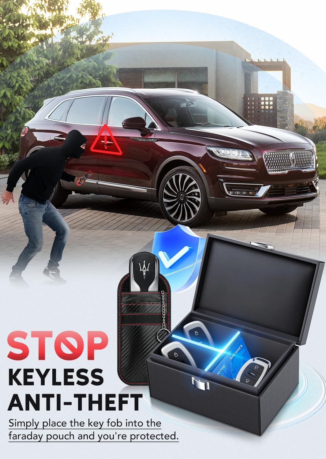 Detalle 2 de 2025 Keyless Go Schutz Autoschlüssel Box 22x14x11cm