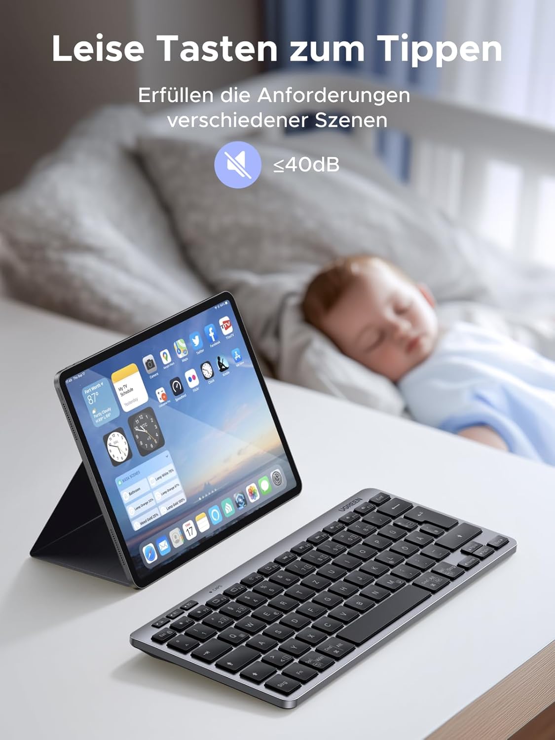 Thumbnail 4 de UGREEN Bluetooth Tastatur BT5.3+2.4G QWERTZ